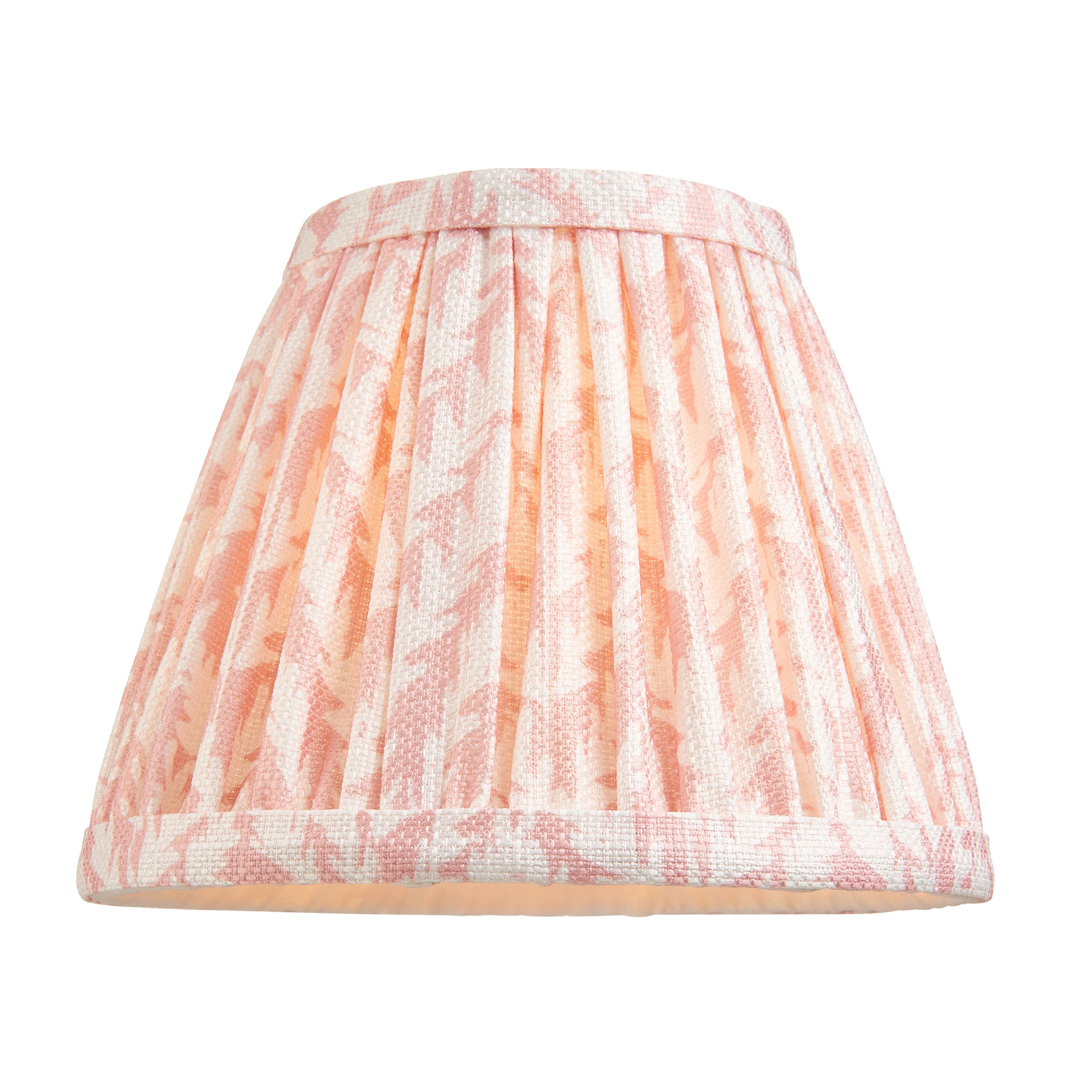 Endon Burley Rechargeable Table Lamp & Leaf 16cm Peachy Keen Shade