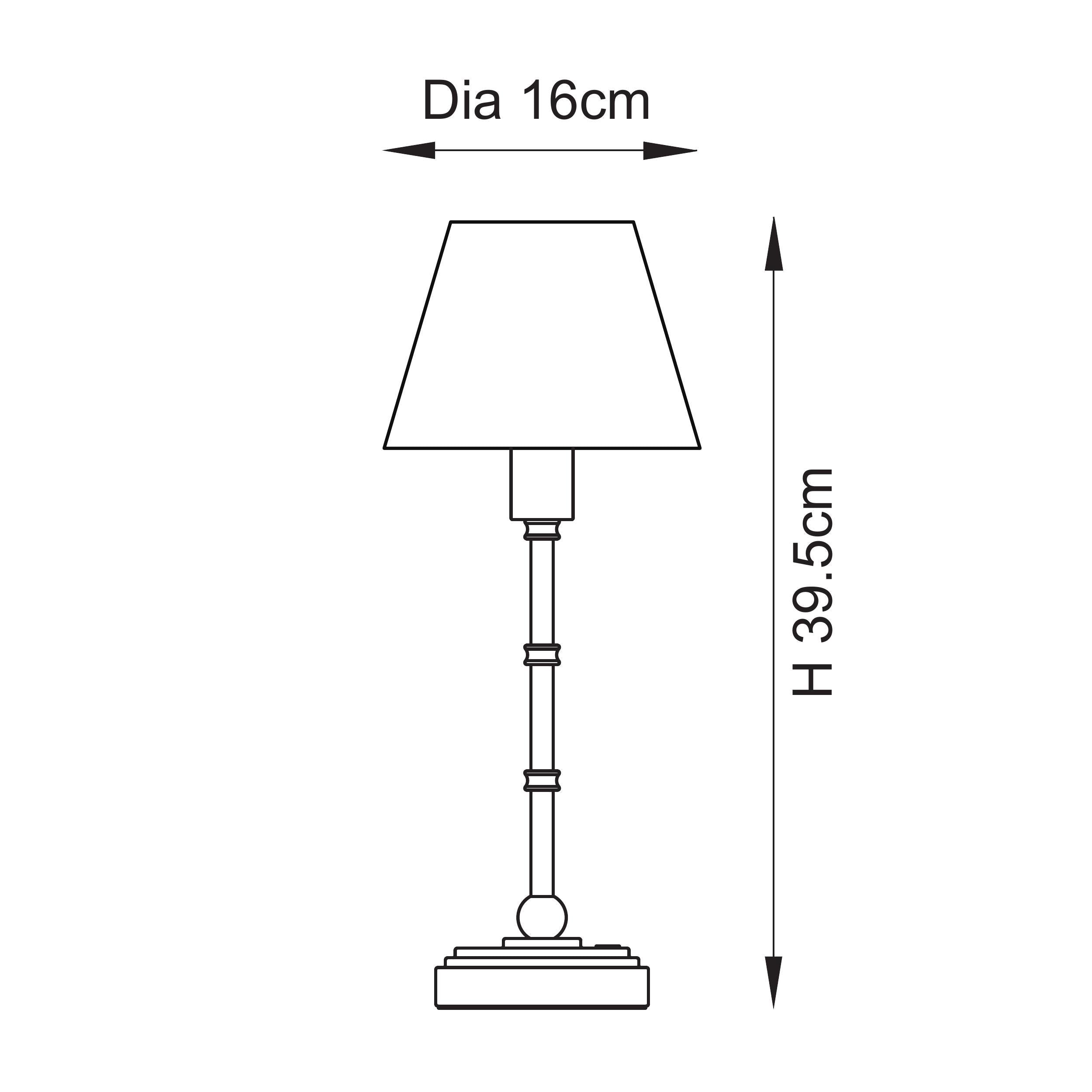 Endon Burley Rechargeable Table Lamp & Ikat 16cm Neutral Shade