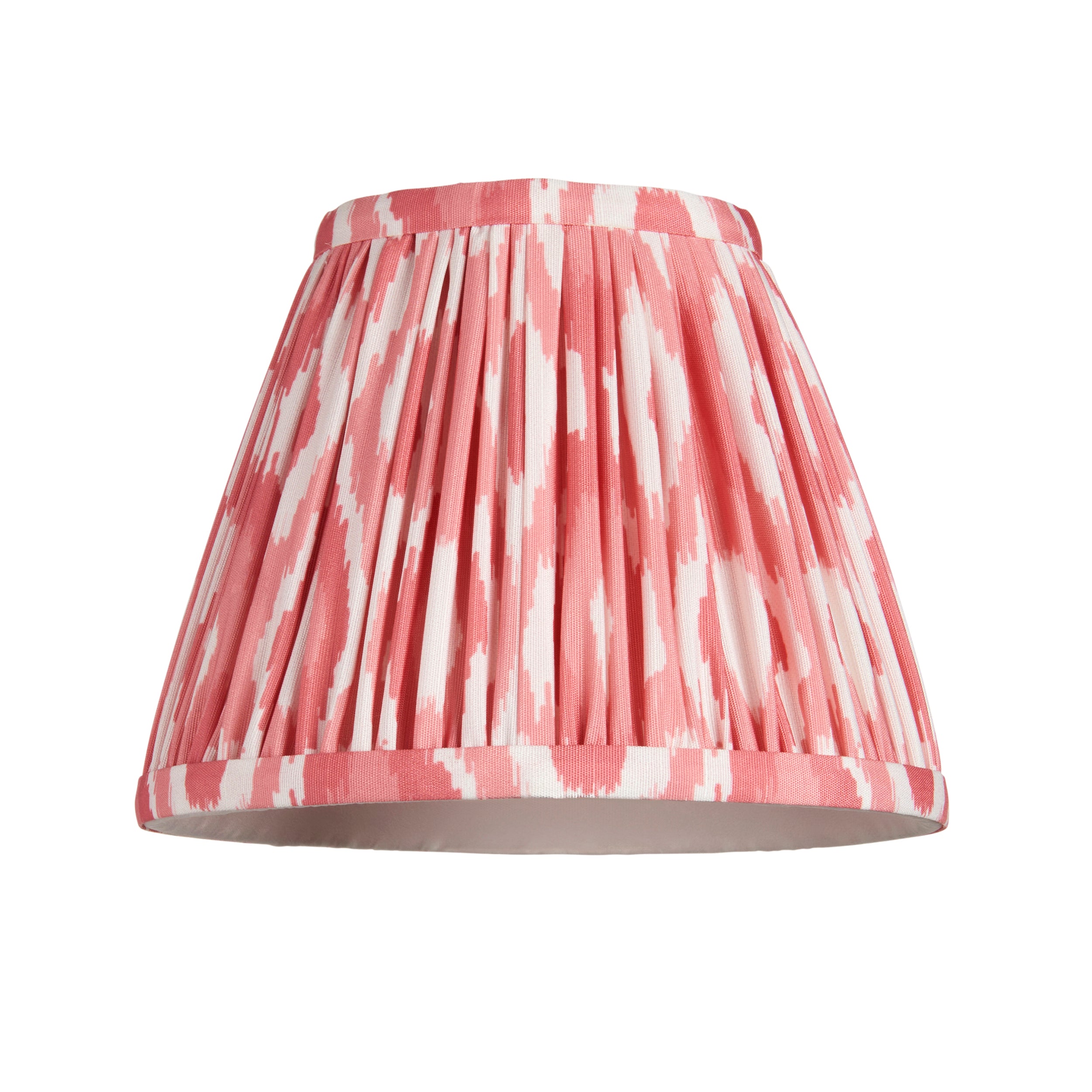 Endon Burley Rechargeable Wall Light & Ikat 16cm Coral Pink Shade