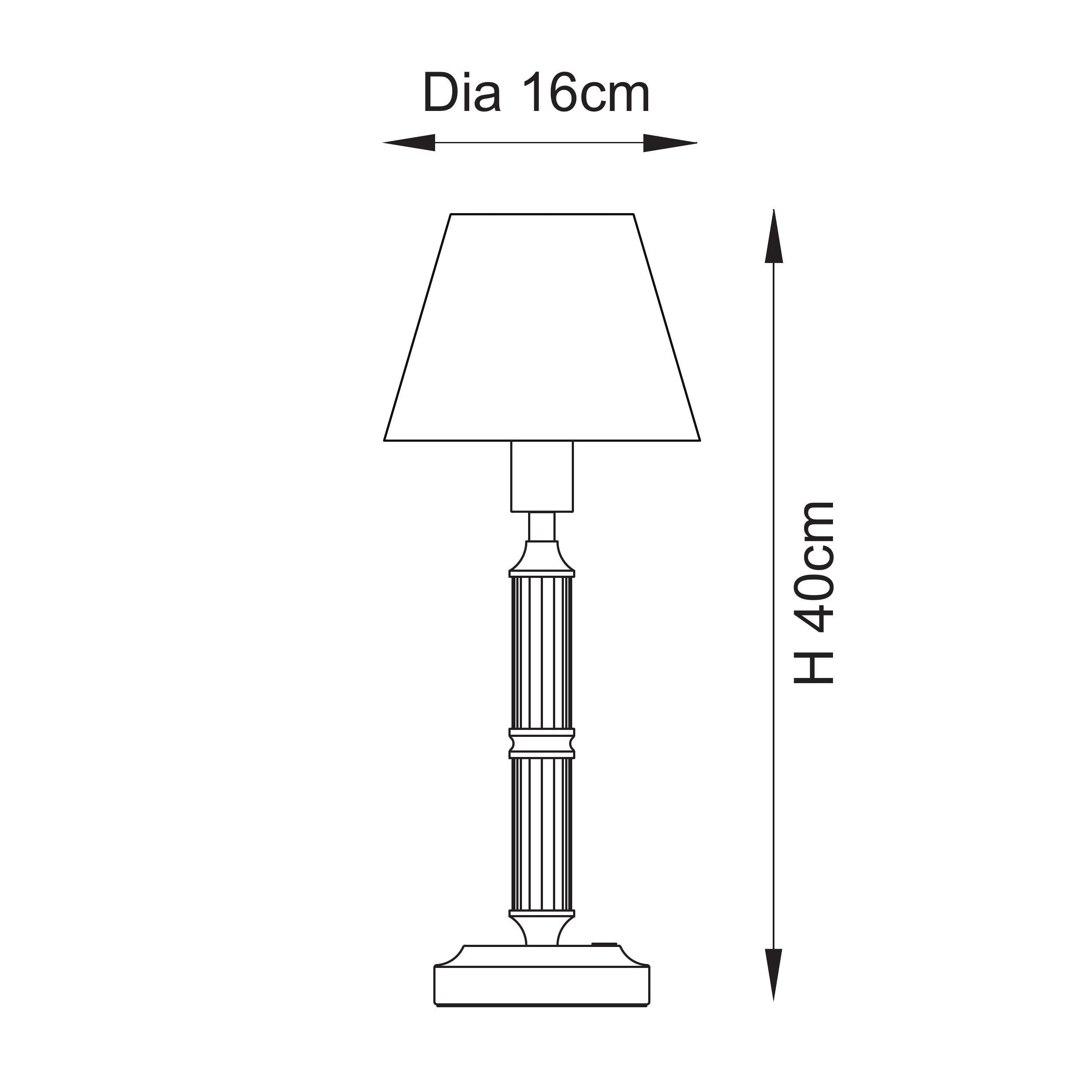 Endon Morton Rechargeable Table Lamp & Zigzag 16cm Cotswold Green Shade