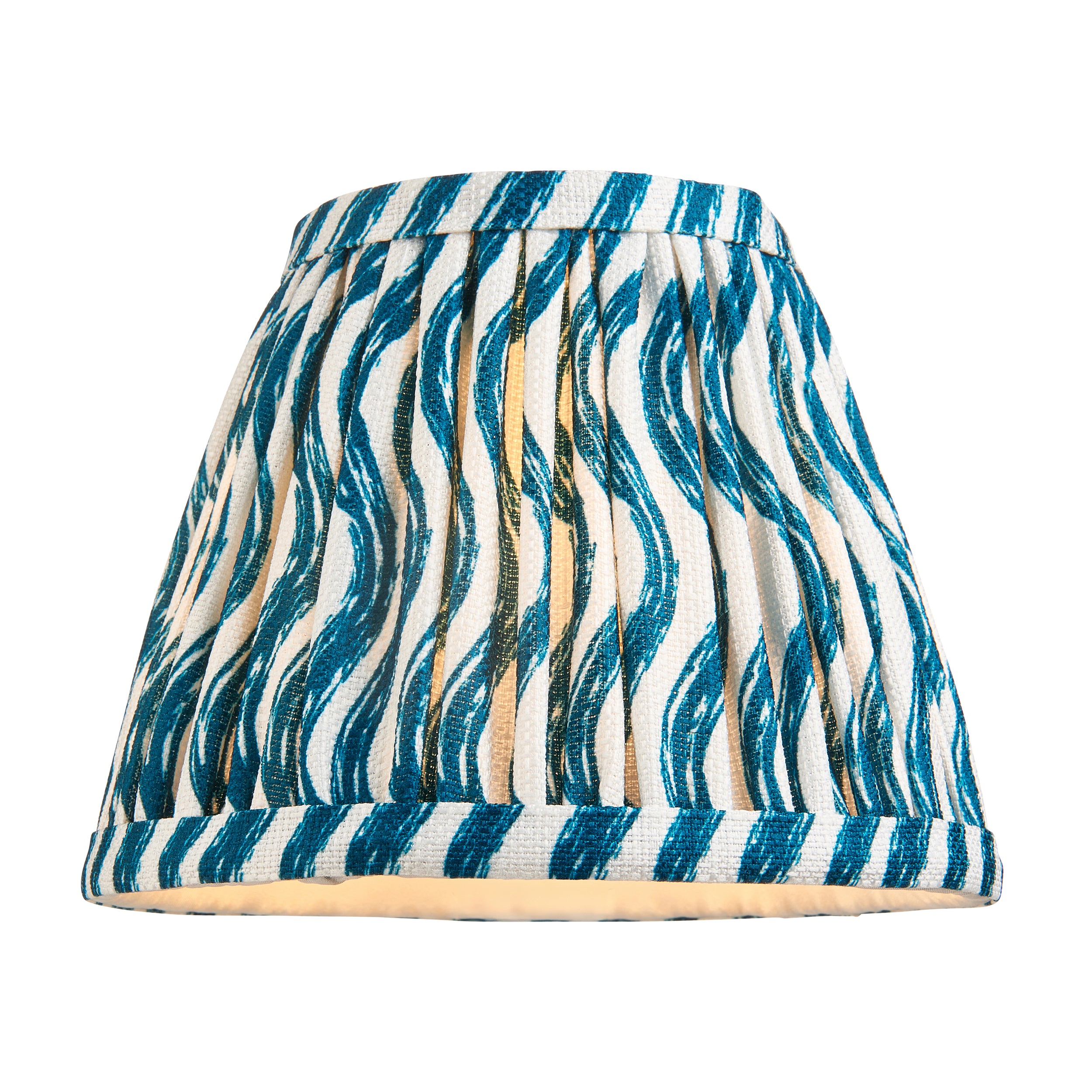 Endon Trobridge Rechargeable Table Lamp & Ripple 16cm Marlin Blue Shade