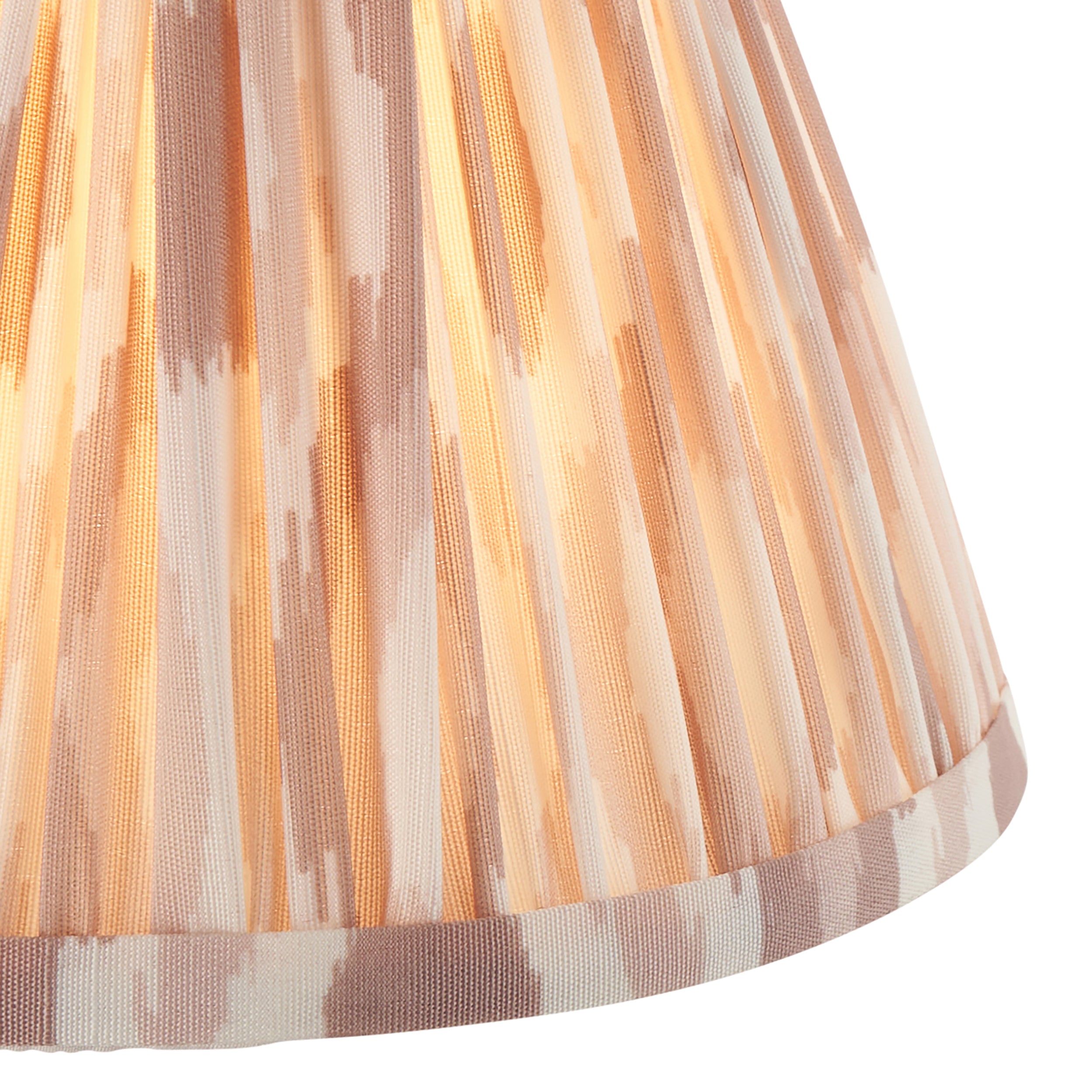 Endon Trobridge Rechargeable Table Lamp & Ikat 16cm Neutral Shade