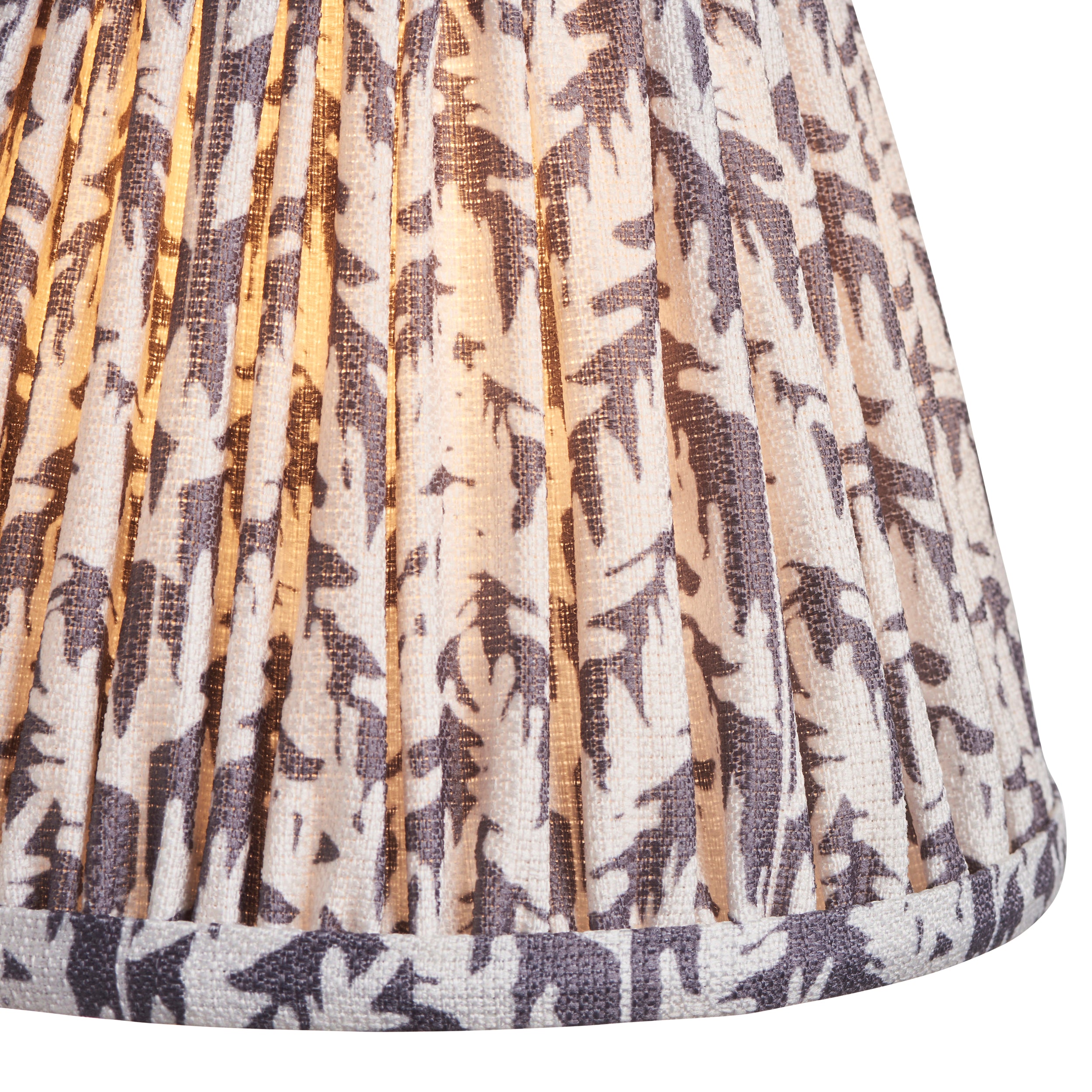 Endon Upton Rechargeable Table Lamp & Leaf 16cm Pearl Grey Shade