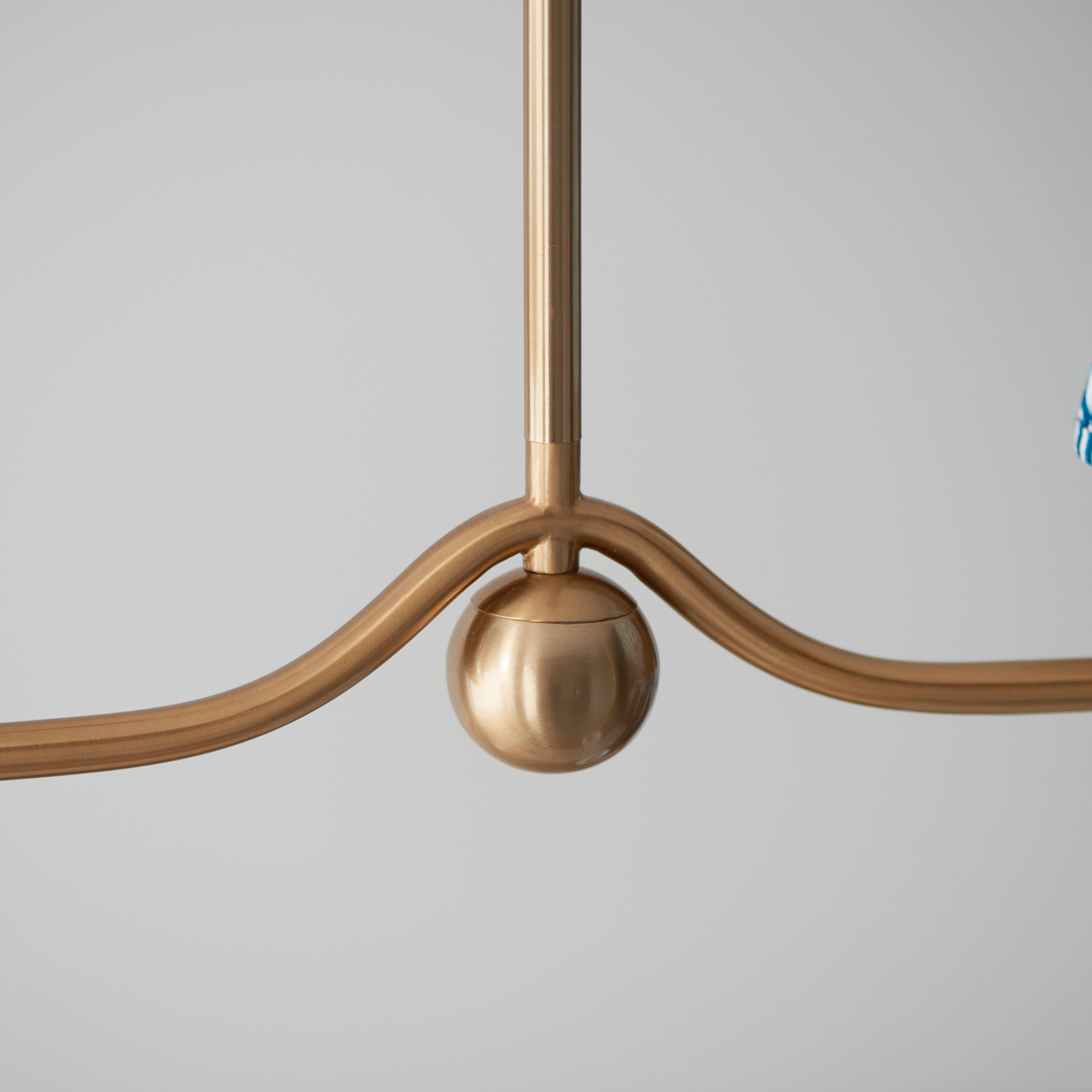 Endon Santiago Pendant & Ripple 16cm Marlin Blue Shade