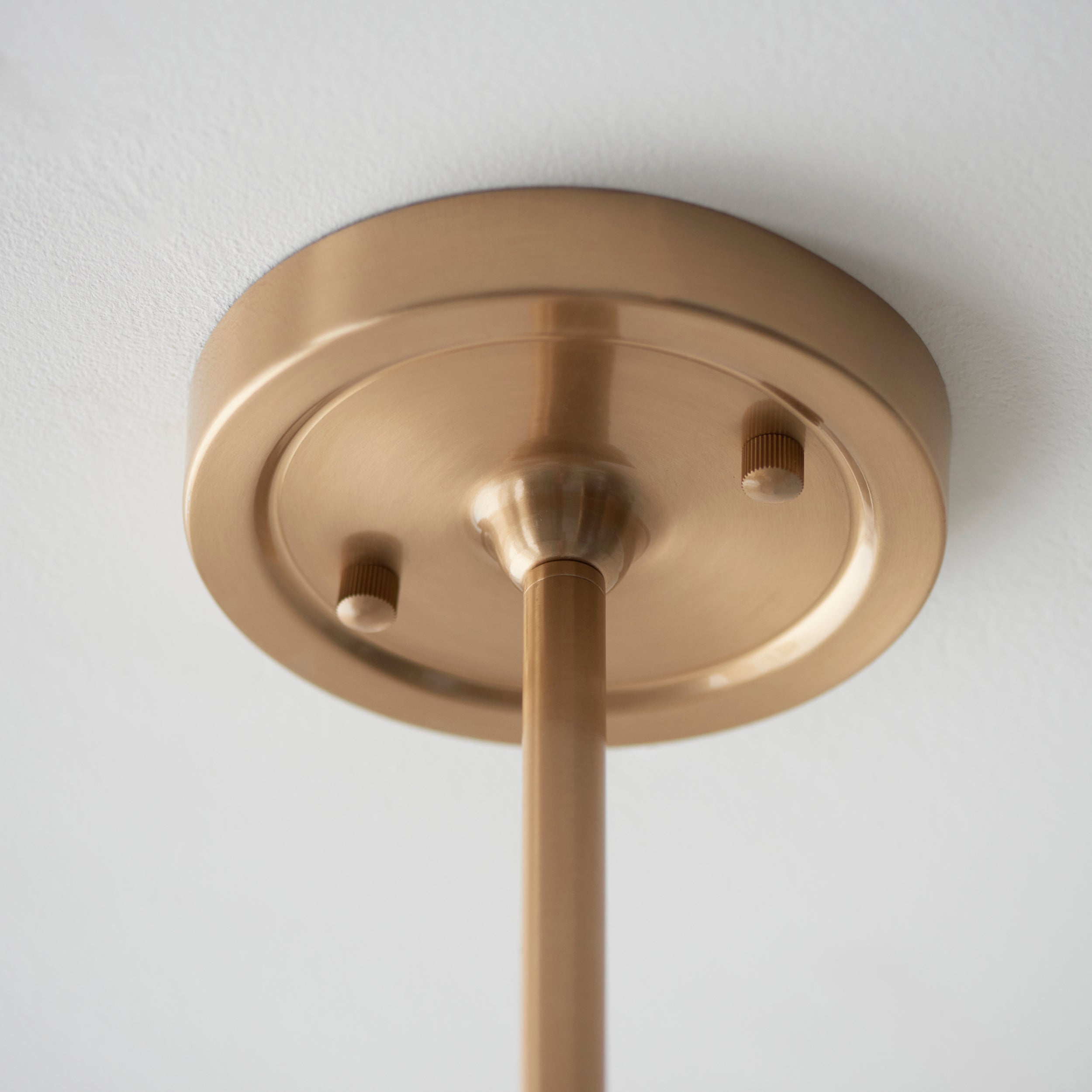 Endon Santiago Linear Brushed Aged Brass 4 Light Pendant & Ikat 16cm Coral Pink Shade