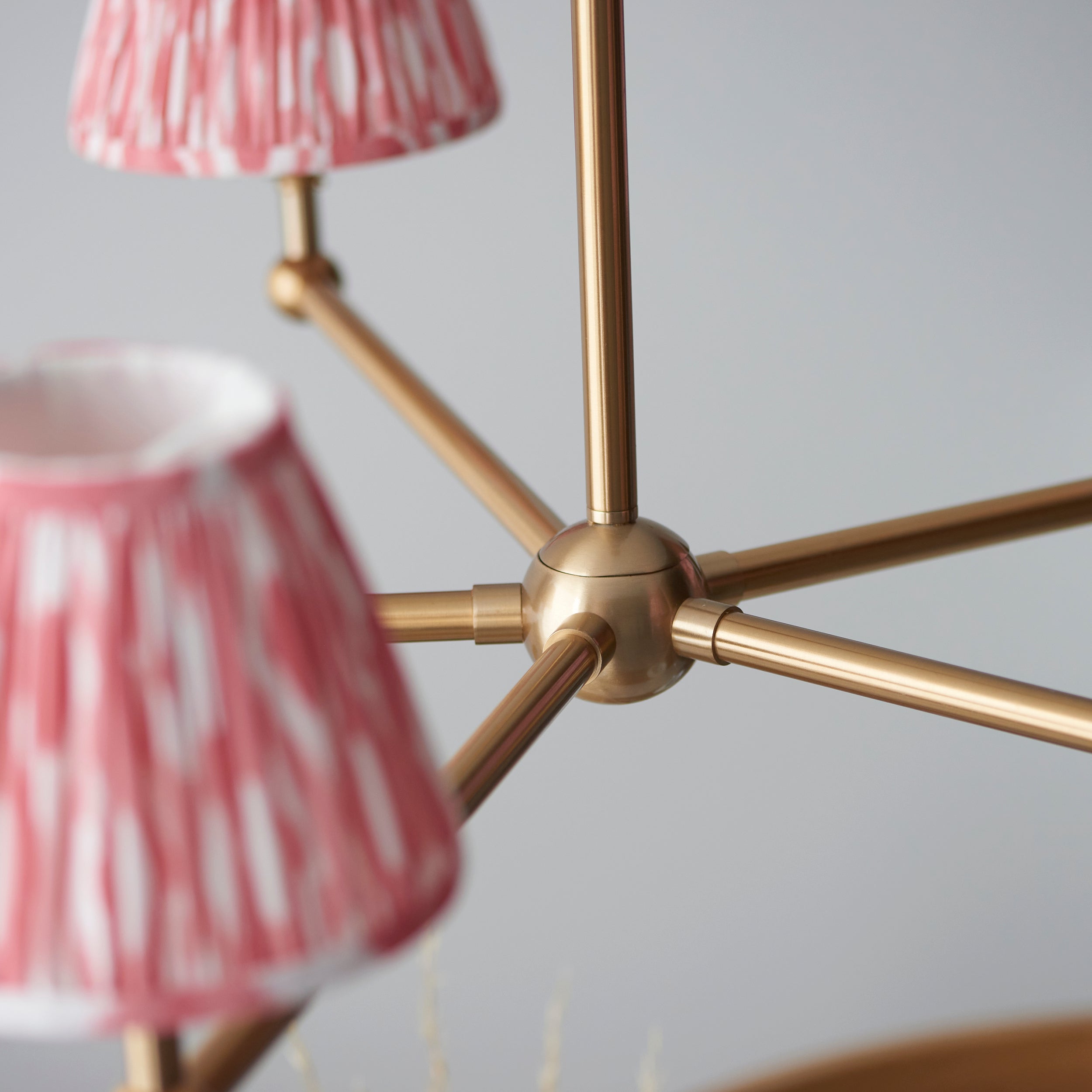 Endon Santiago Pendant & Ikat 16cm Coral Pink Shade