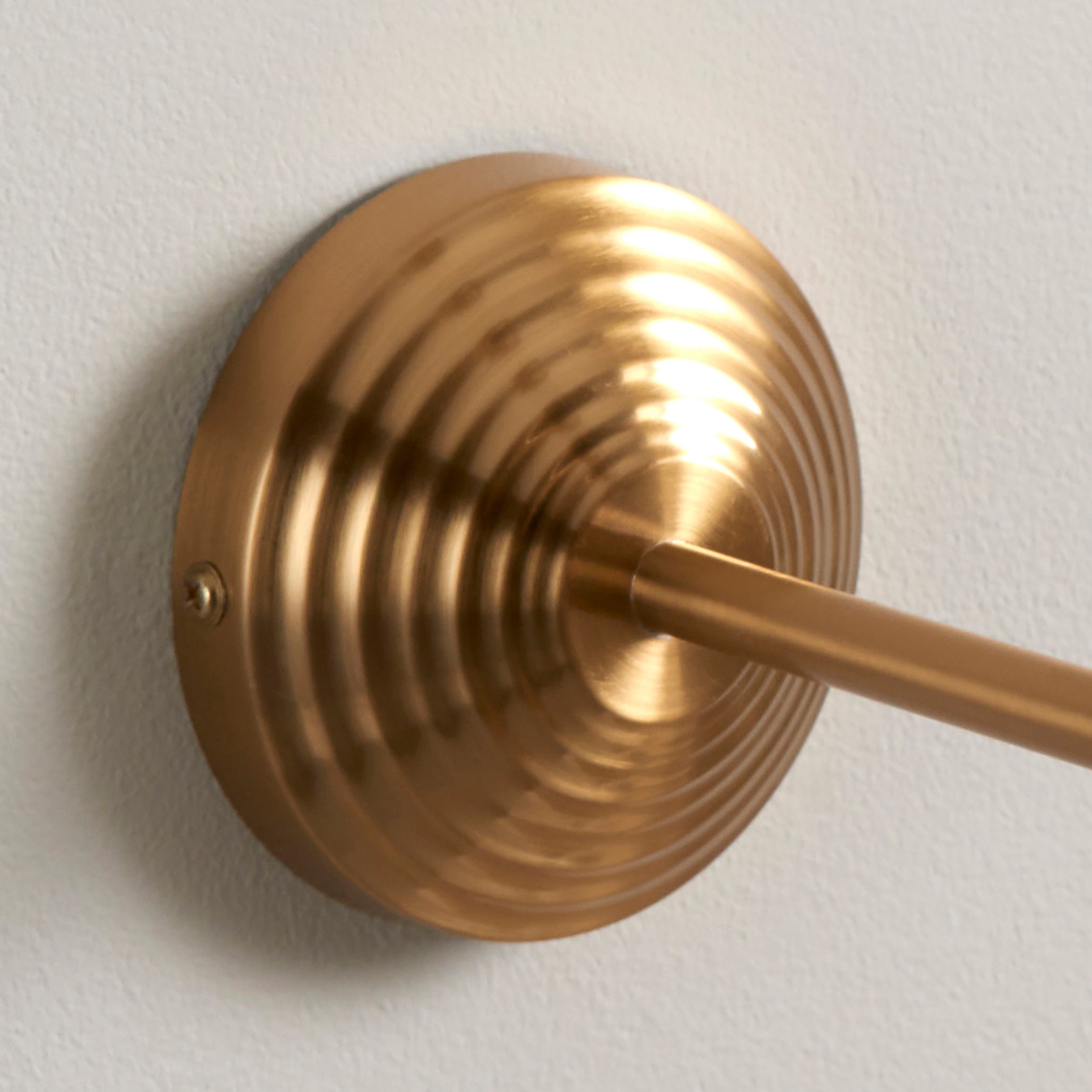 Endon Obelisk T Bar Single Light Wall - Brushed Aged Brass Plate