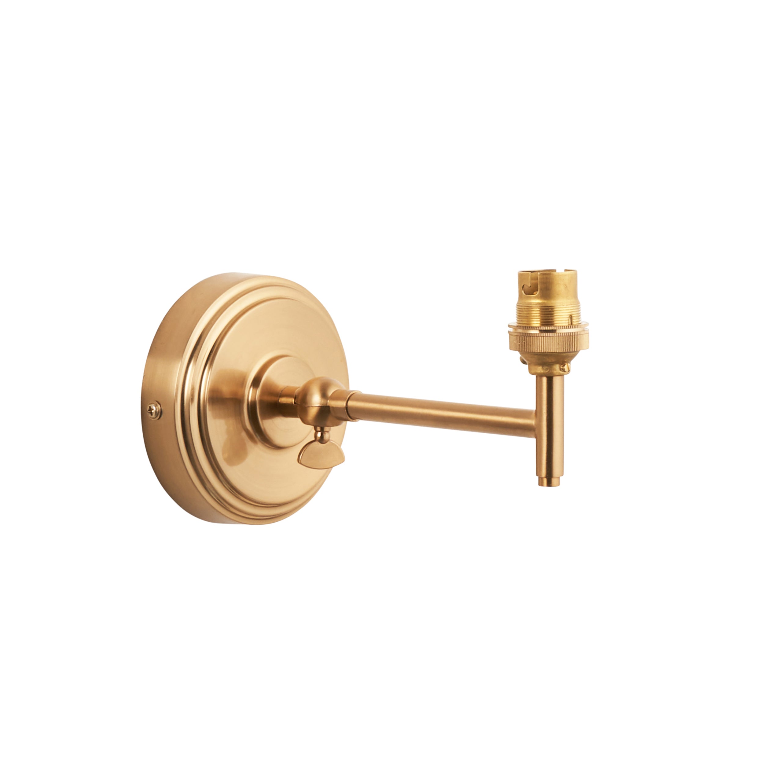 Endon Step Fold Single Light Wall - Brushed Aged Brass Plate
