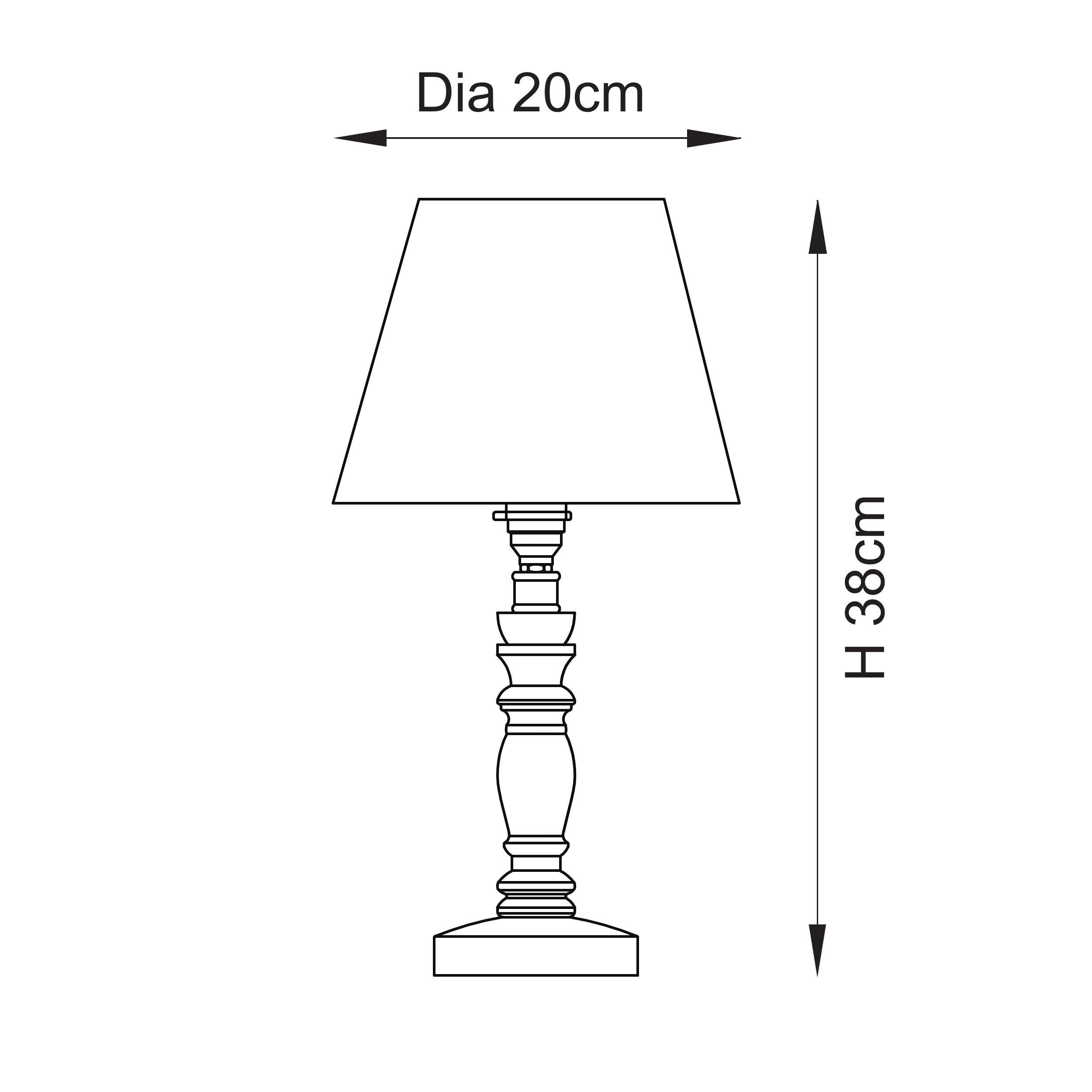 Endon Bibury Satin Marlin Blue Table Lamp & Ikat 20cm Marlin Blue Shade