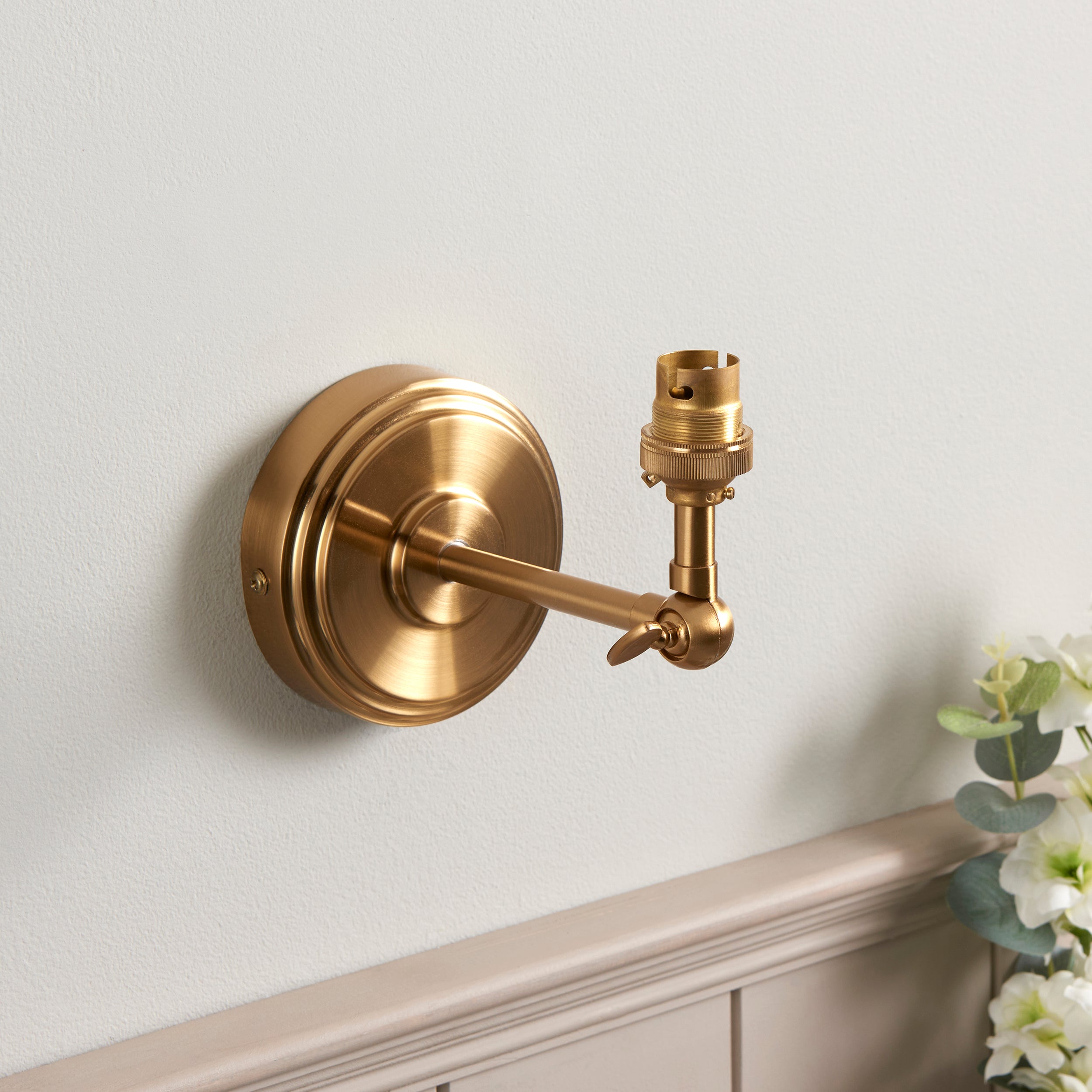 Endon Step Wing Wall Light & Ripple 16cm Pearl Grey Shade
