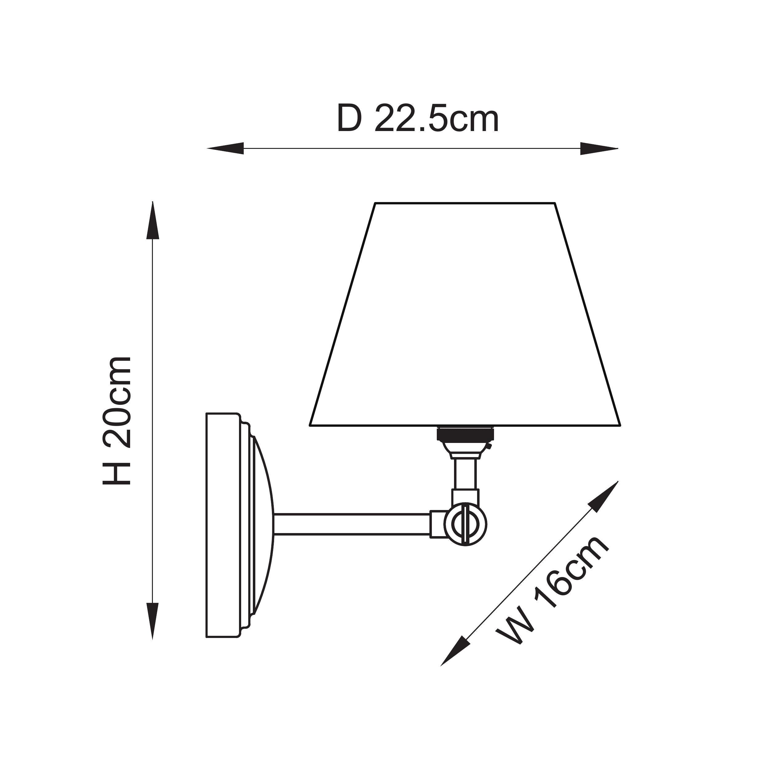 Endon Wood Wing Wall Light & Leaf 16cm Herb Garden Green Shade