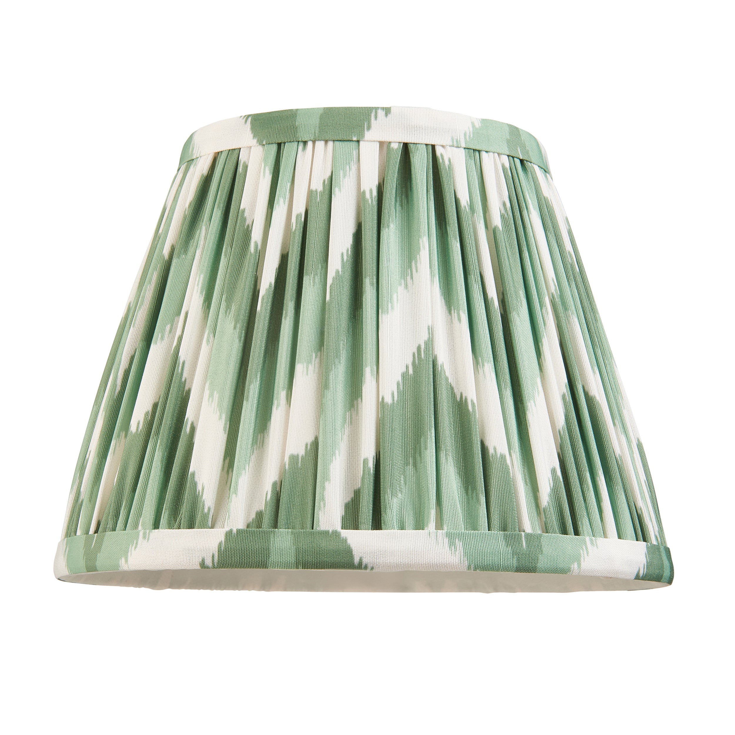 Endon Bibury Satin Cotswold Green Table Lamp & Zigzag 20cm Cotswold Green Shade