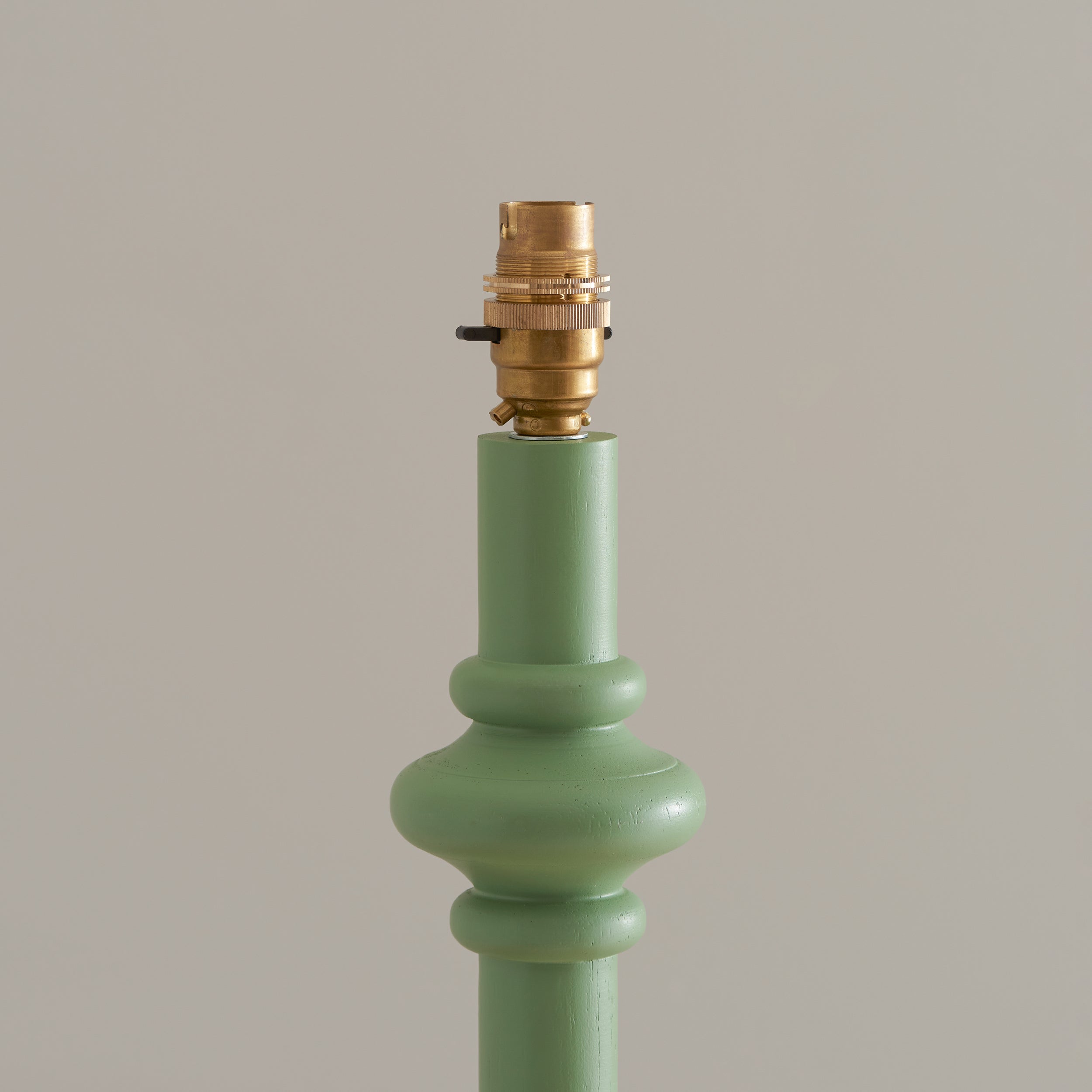 Endon Carnaby Satin Cotswold Green Floor Lamp & Ikat 35cm Pearl Grey Shade