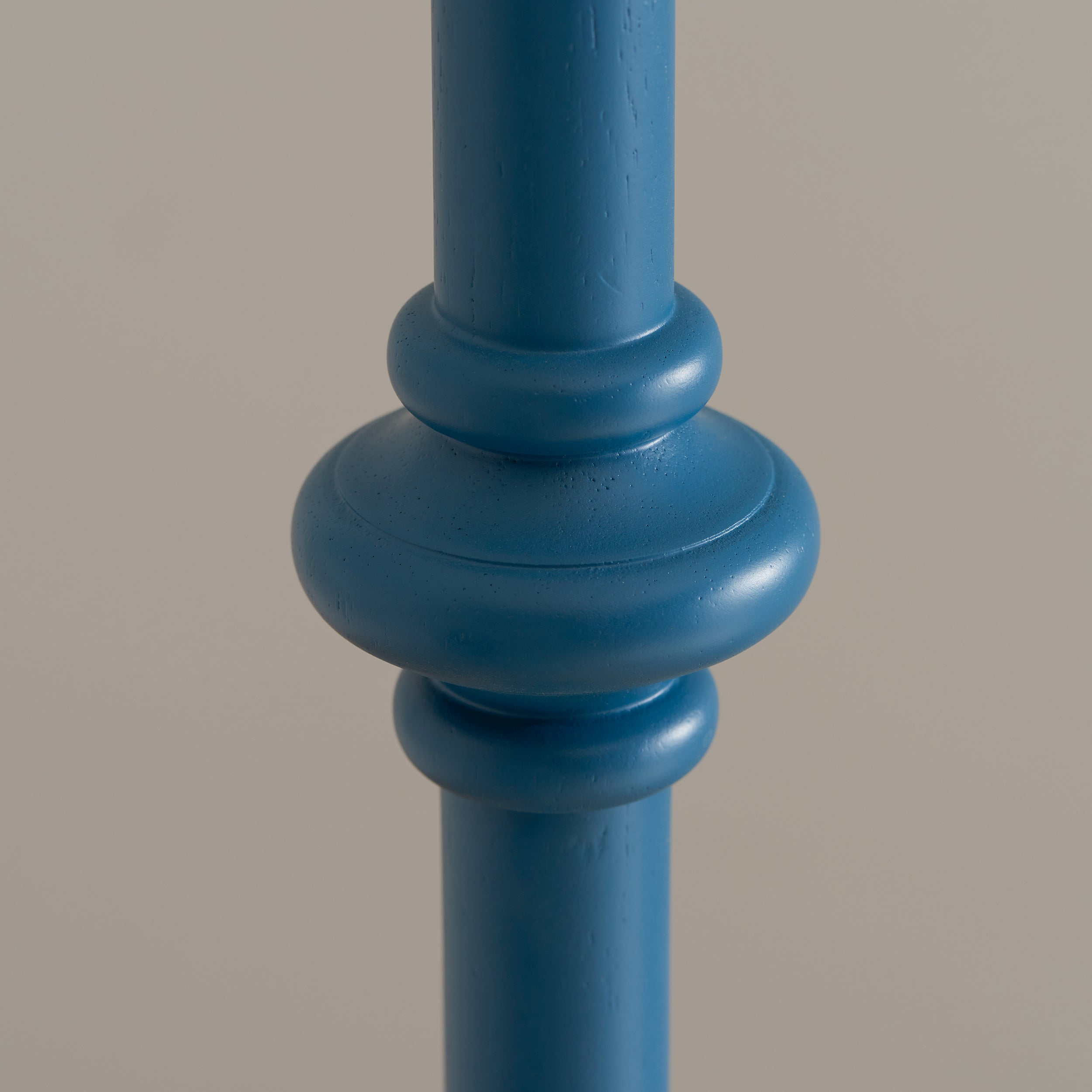 Endon Carnaby Satin Marlin Blue Floor Lamp & Ripple 35cm Marlin Blue Shade