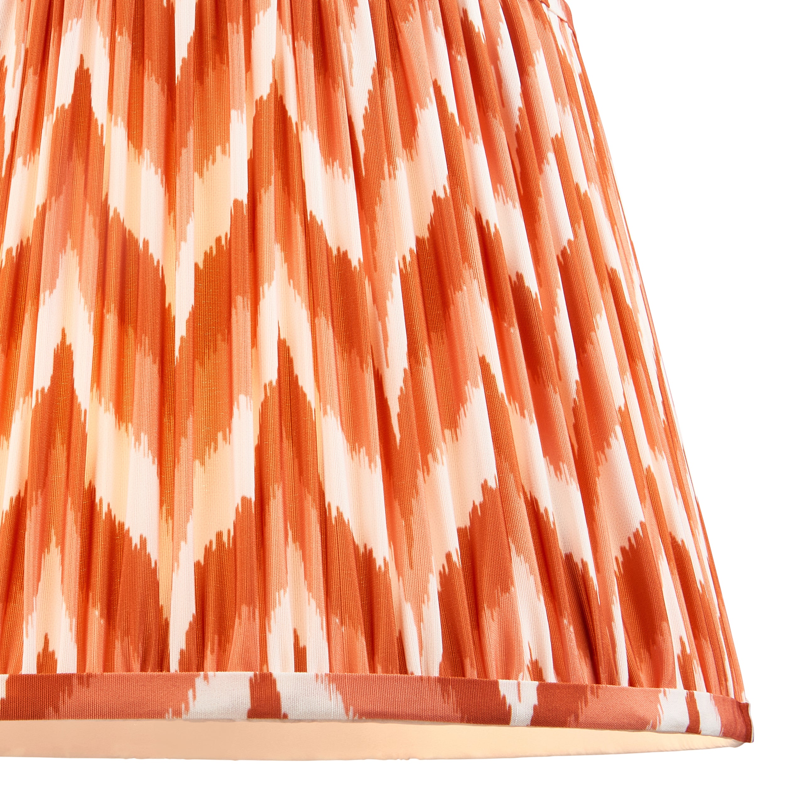 Endon Higgledy Gloss Cotswold Green Floor Lamp & Zigzag 35cm Apricot Orange Shade