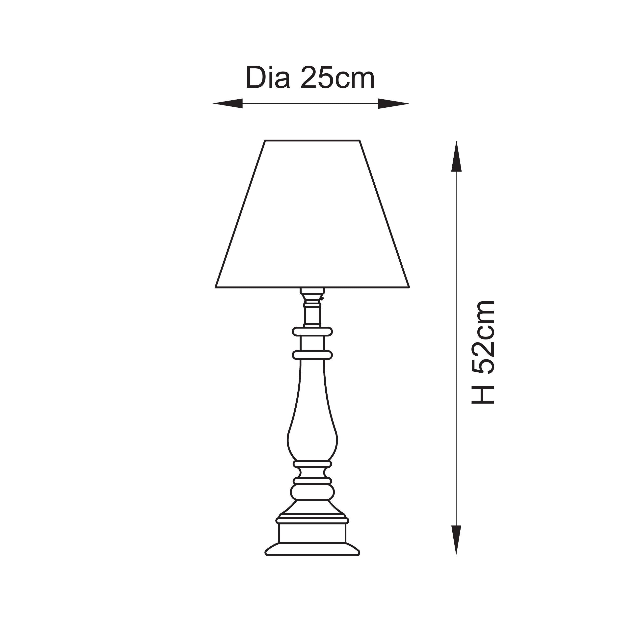 Endon Myrtle Gloss Marlin Blue Table Lamp & Ripple 25cm Marlin Blue Shade