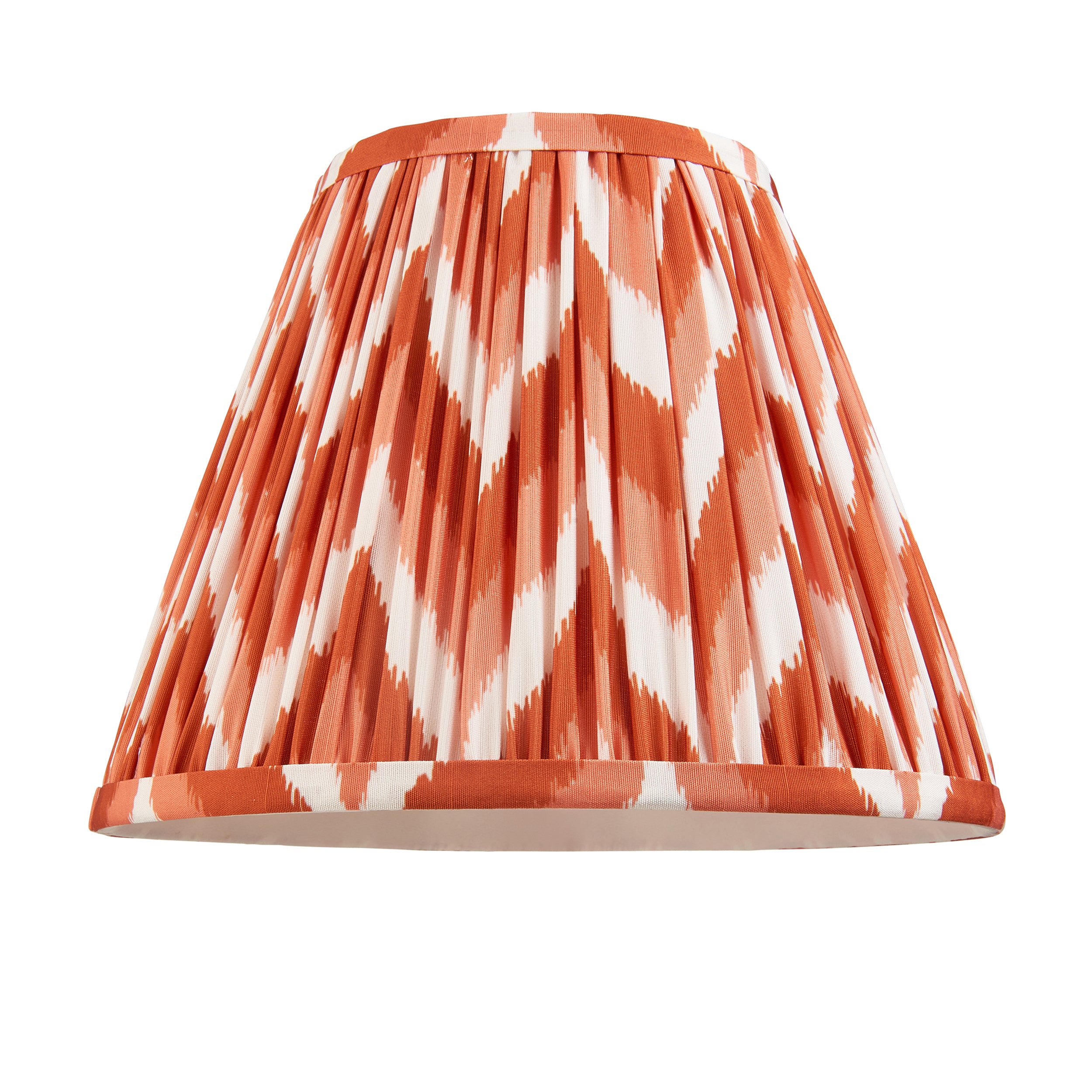 Endon Myrtle Gloss Marlin Blue Table Lamp & Zigzag 25cm Apricot Orange Shade