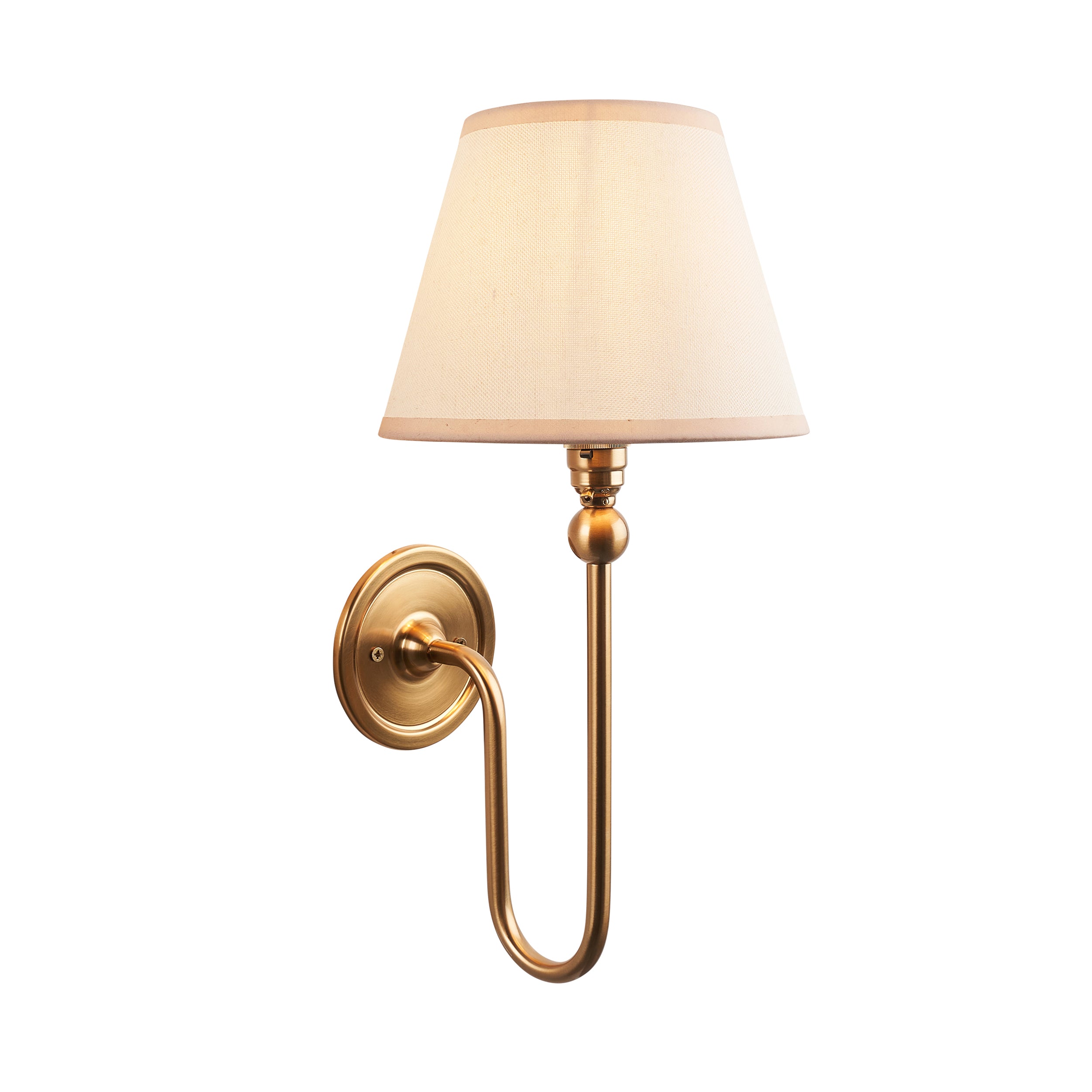 Endon Santiago Wall Light & Ivy 20cm Vintage White Shade