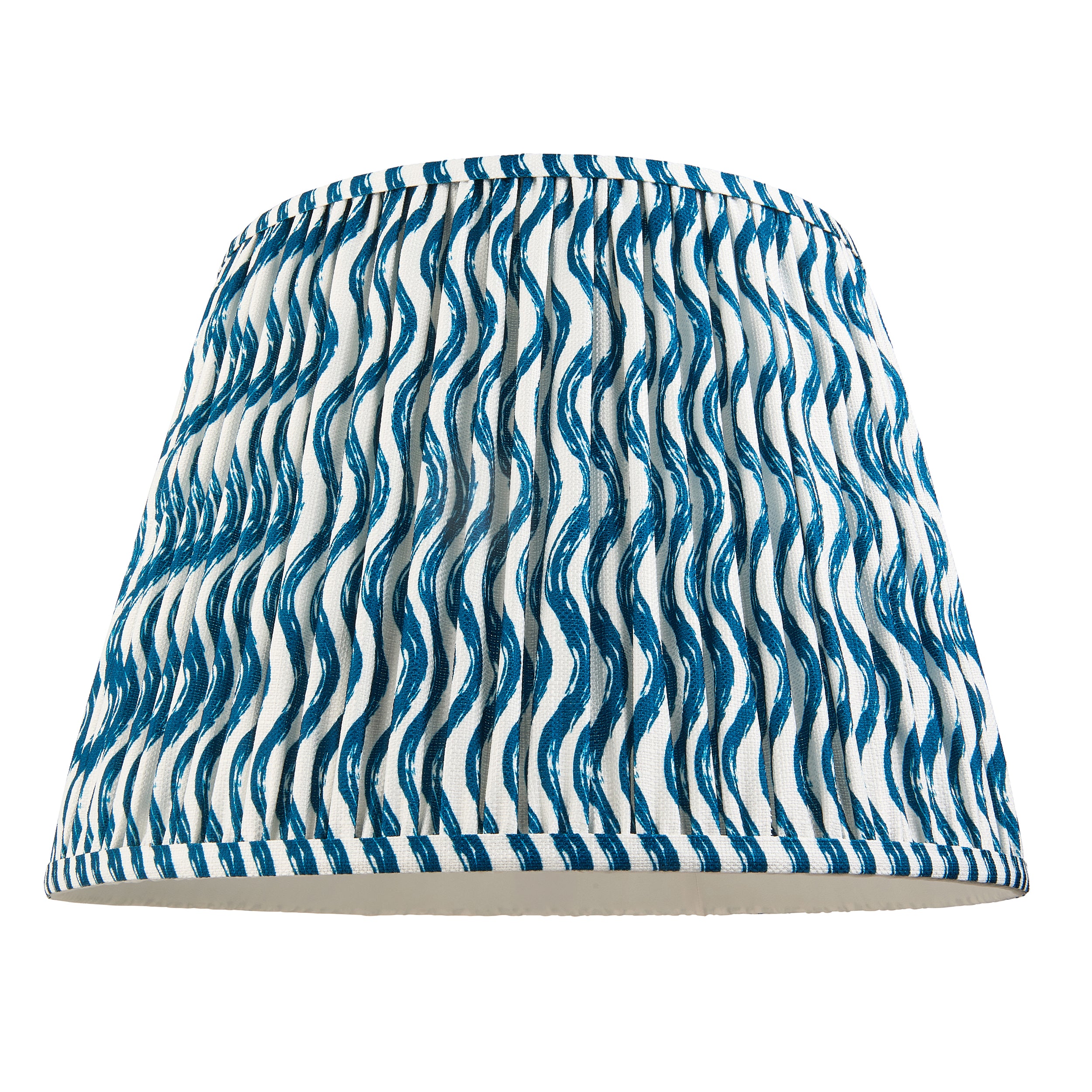 Endon Eltham Subtle Blue Braided Cable Pendant & Ripple 40cm Marlin Blue Shade