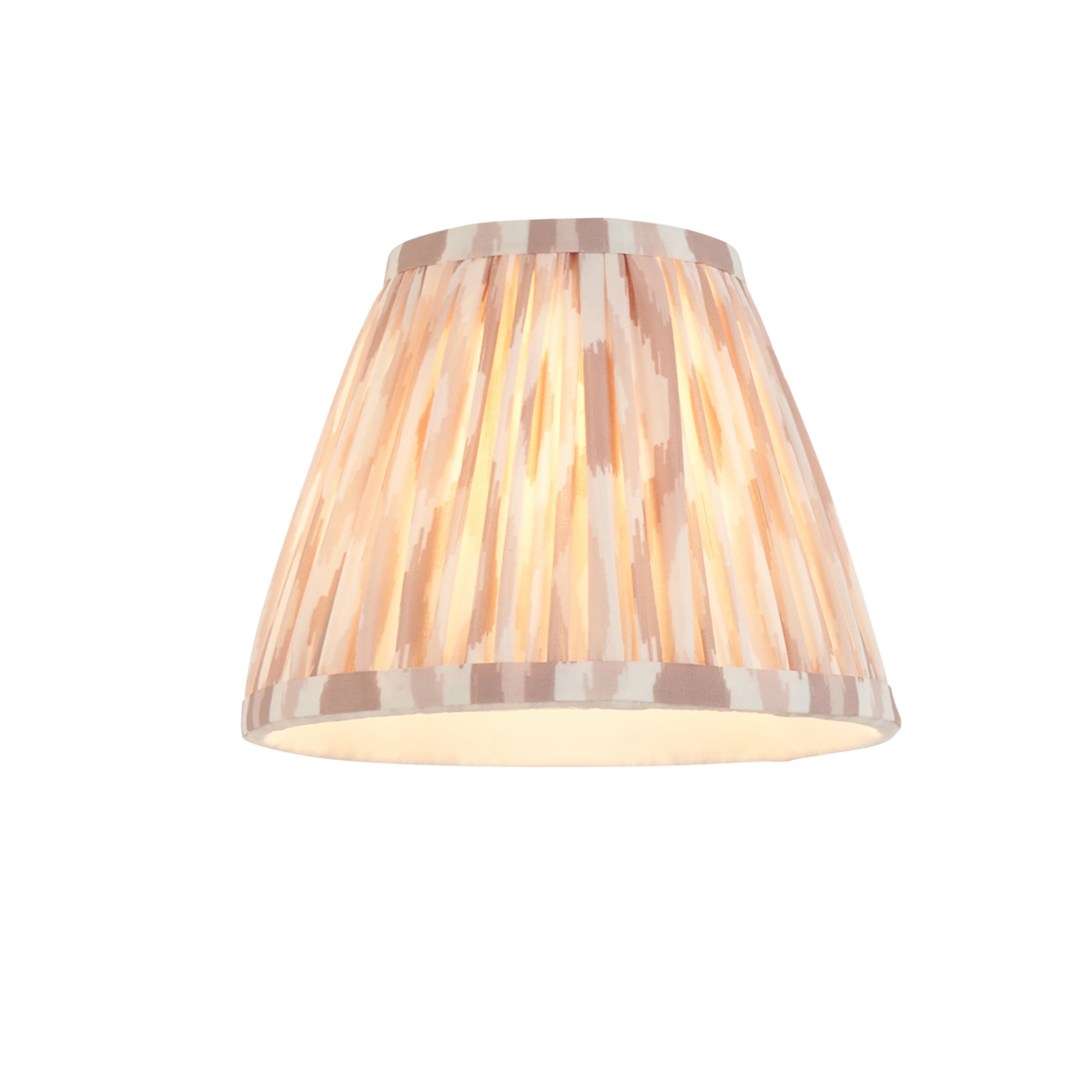 Endon Lille 5 Light Pendant - Matt Black & Natural Ikat 16cm Shades