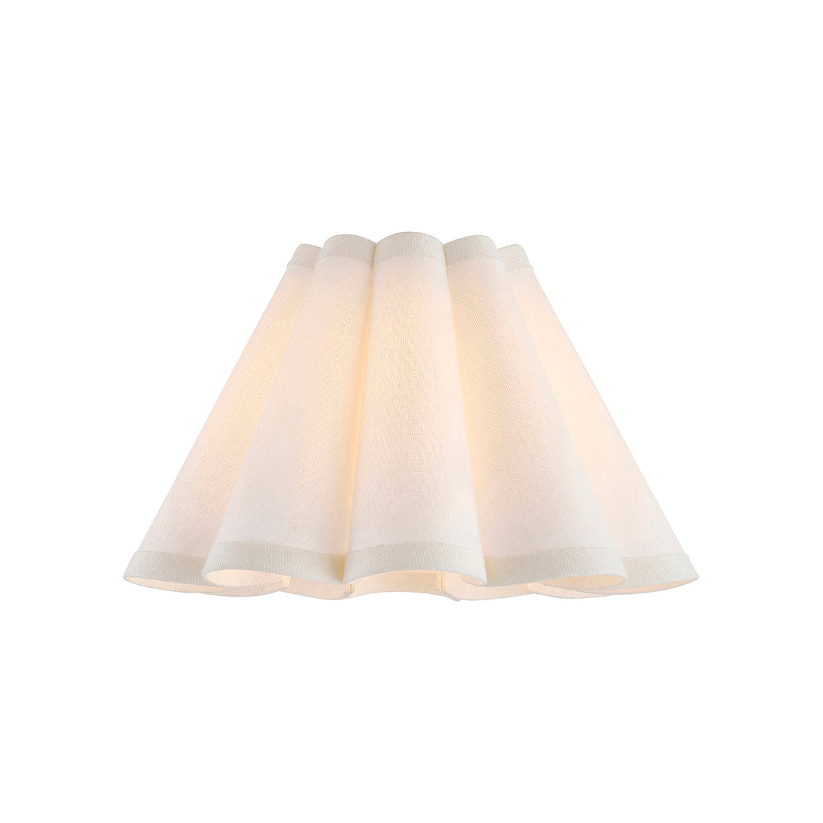 Endon Ayla 22cm Tapered Shade - Vintage White Cotton