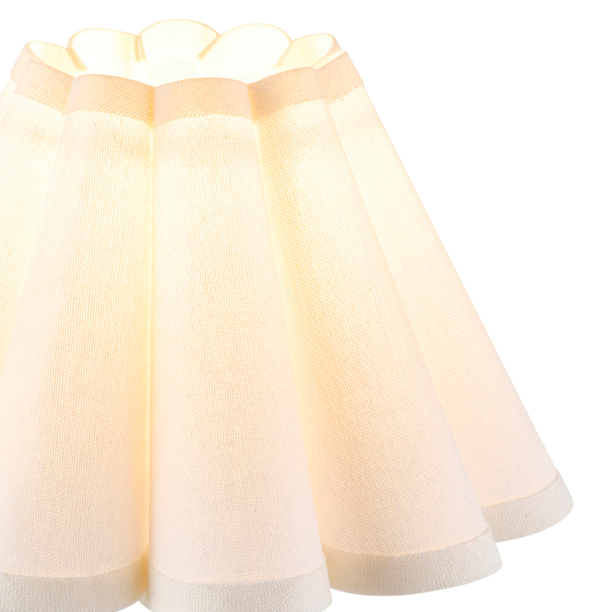 Endon Ayla 22cm Tapered Shade - Vintage White Cotton