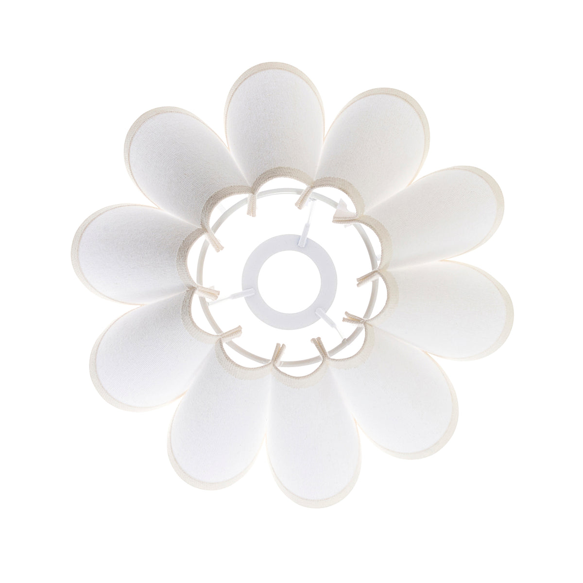 Endon Ayla 22cm Tapered Shade - Vintage White Cotton