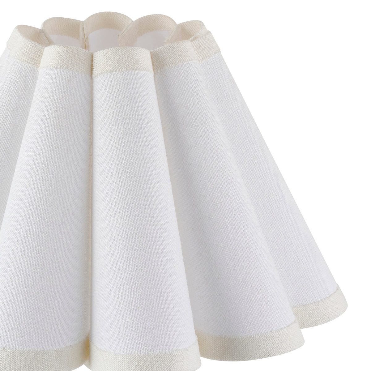 Endon Ayla 22cm Tapered Shade - Vintage White Cotton
