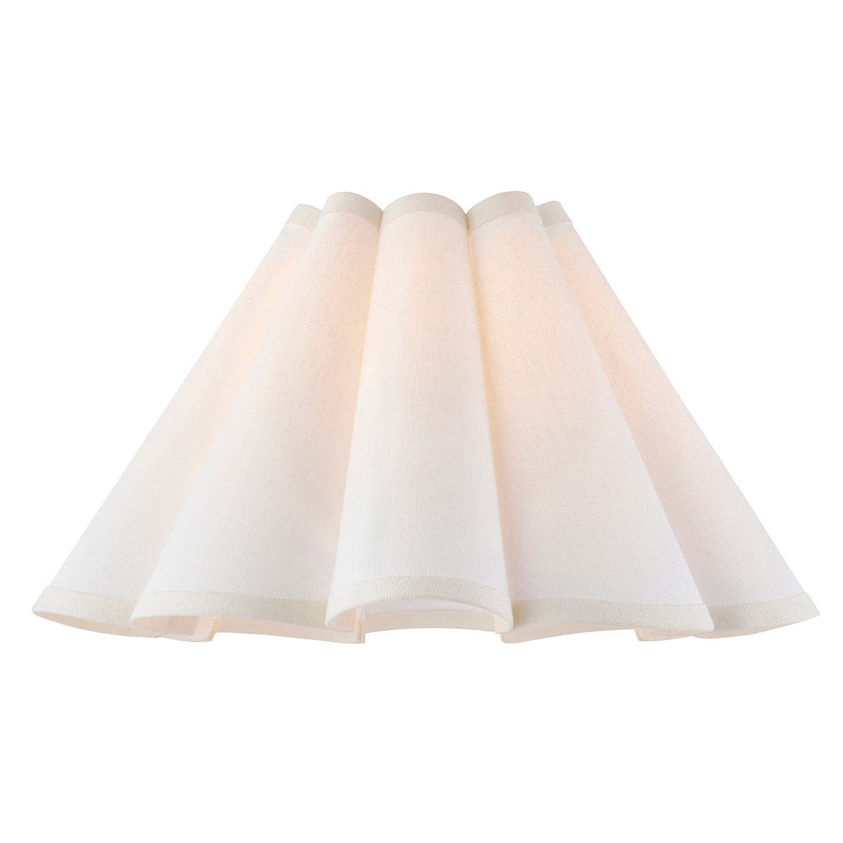 Endon Ayla 31cm Tapered Shade - Vintage White Cotton