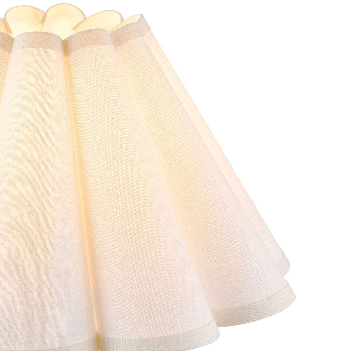 Endon Ayla 31cm Tapered Shade - Vintage White Cotton