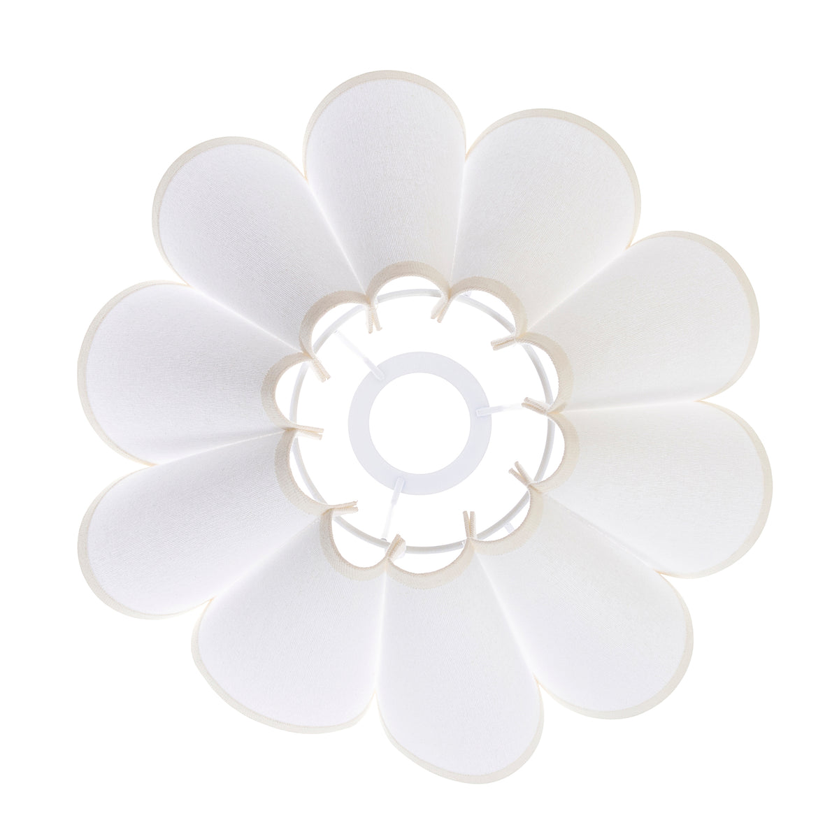 Endon Ayla 31cm Tapered Shade - Vintage White Cotton