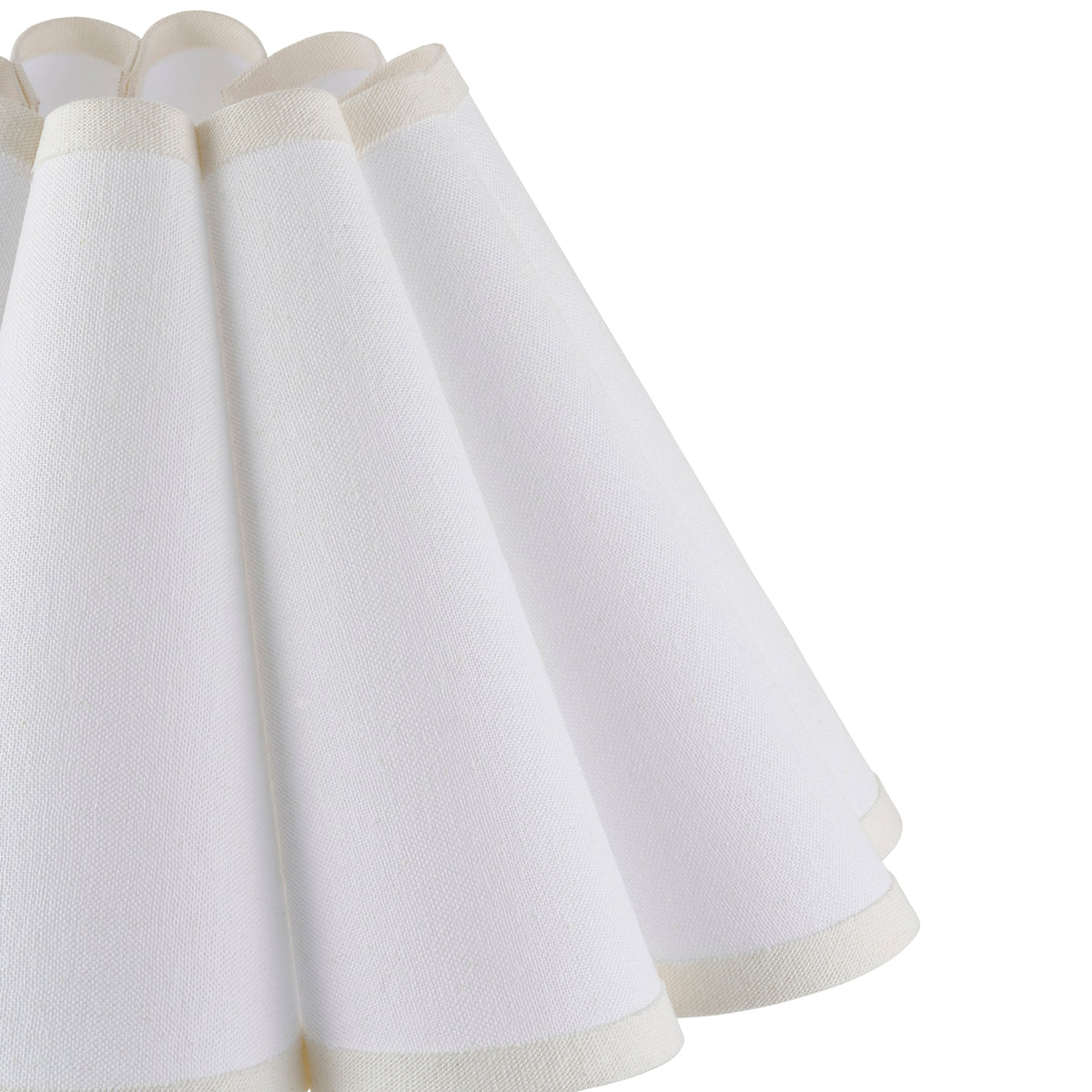 Endon Ayla 31cm Tapered Shade - Vintage White Cotton