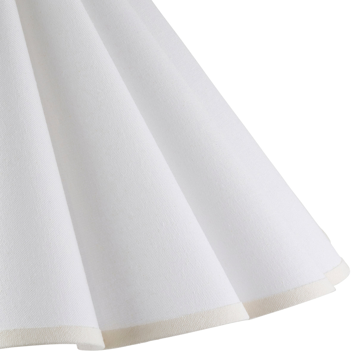 Endon Ayla 53cm Tapered Shade - Vintage White Cotton