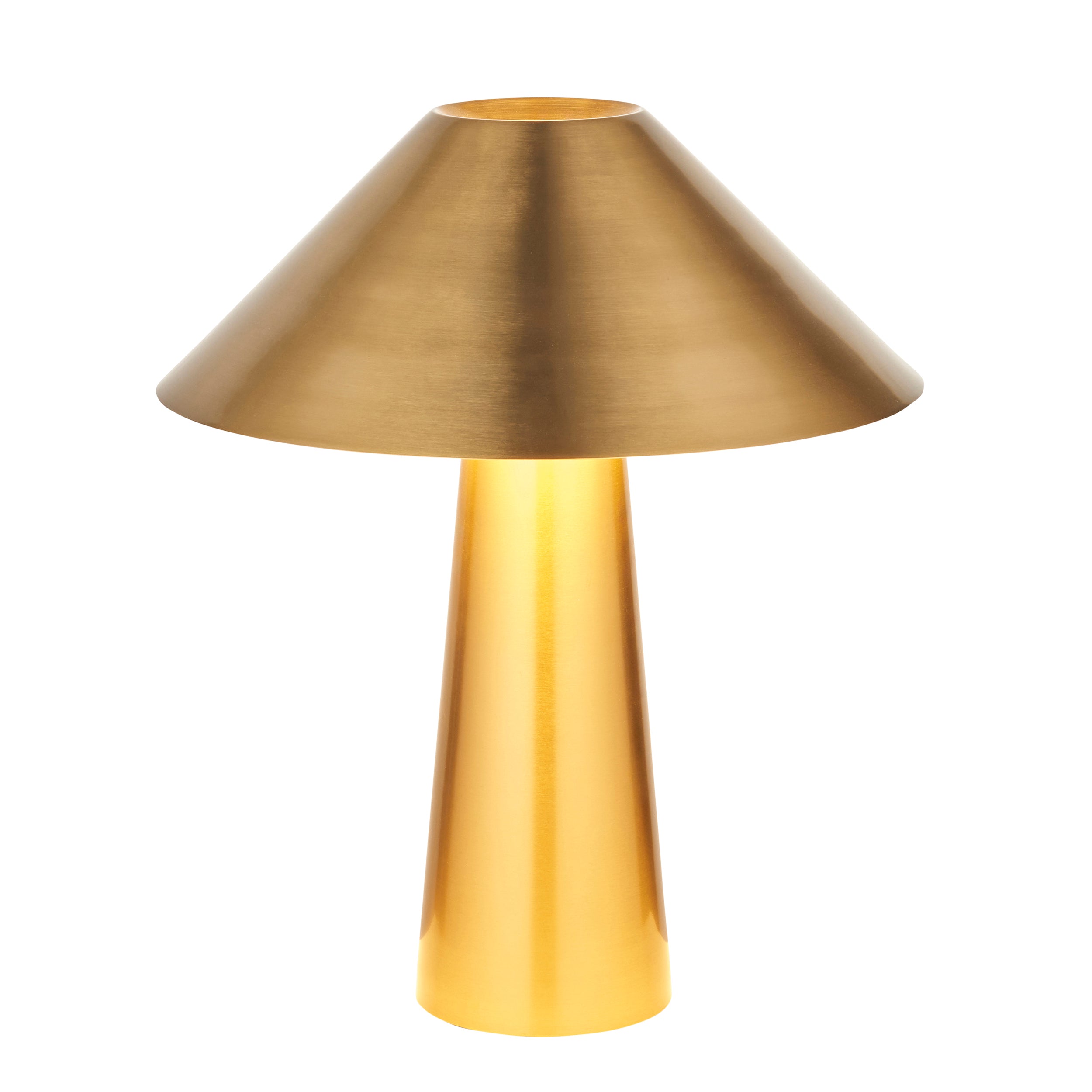 Endon Isak Table Lamp - Brushed Aged Brass Plate