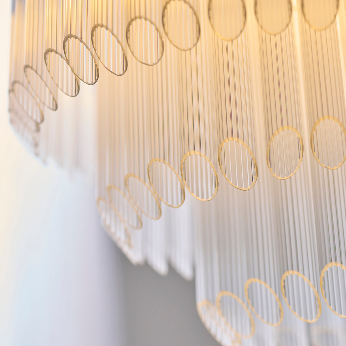 Endon Montpellier 3 Light Pendant - Brushed Aged Brass Plate & Clear Ribbed Glass