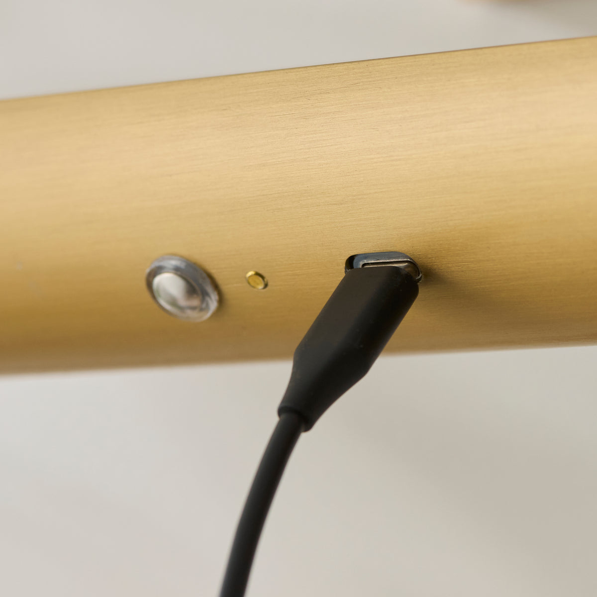 Endon Nantes Rechargeable Picture Light - Warm Brass Plate & Frosted PC