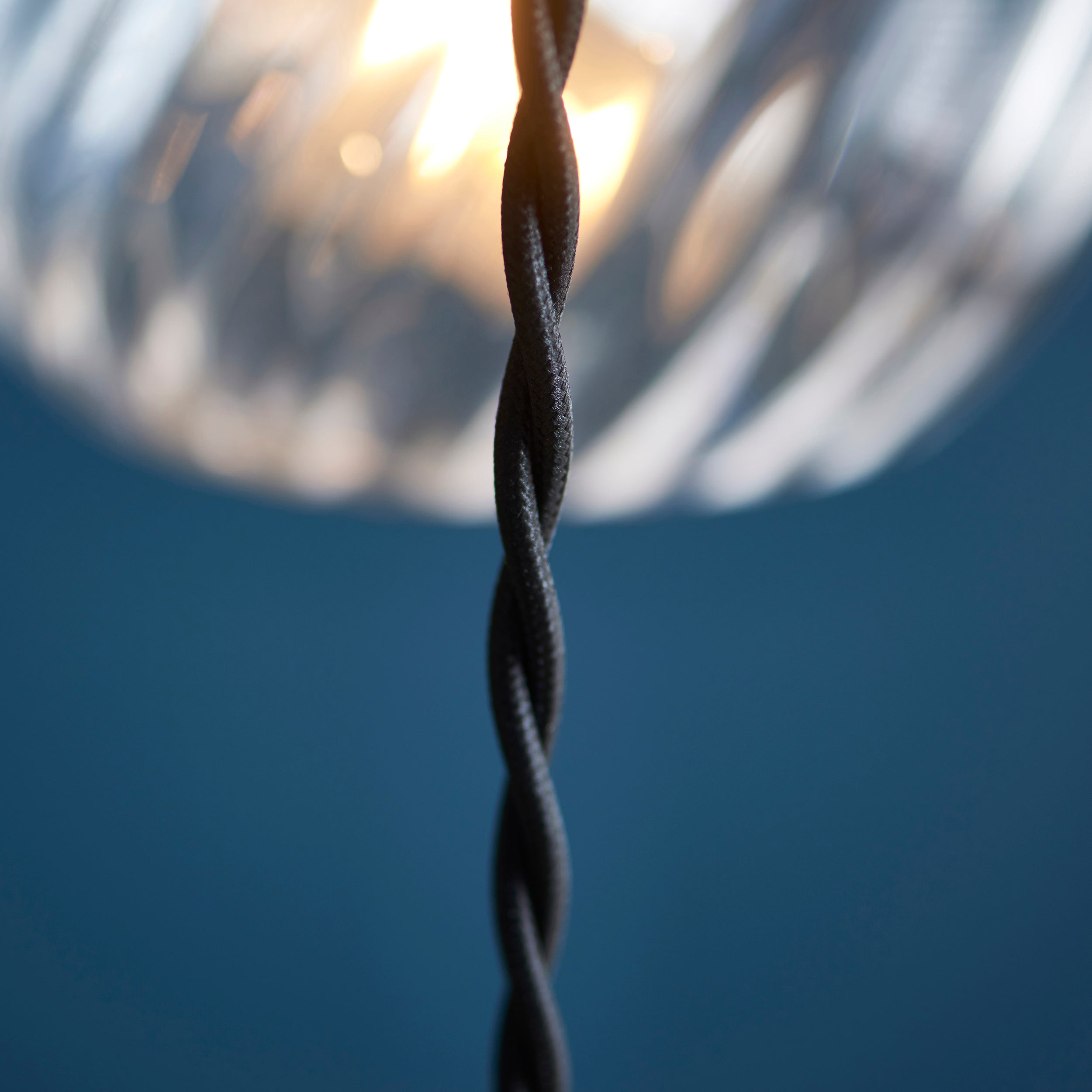 Endon Allegra 5 Light Cascade Pendant - Antique Brass Plate & Clear Spiral Glass