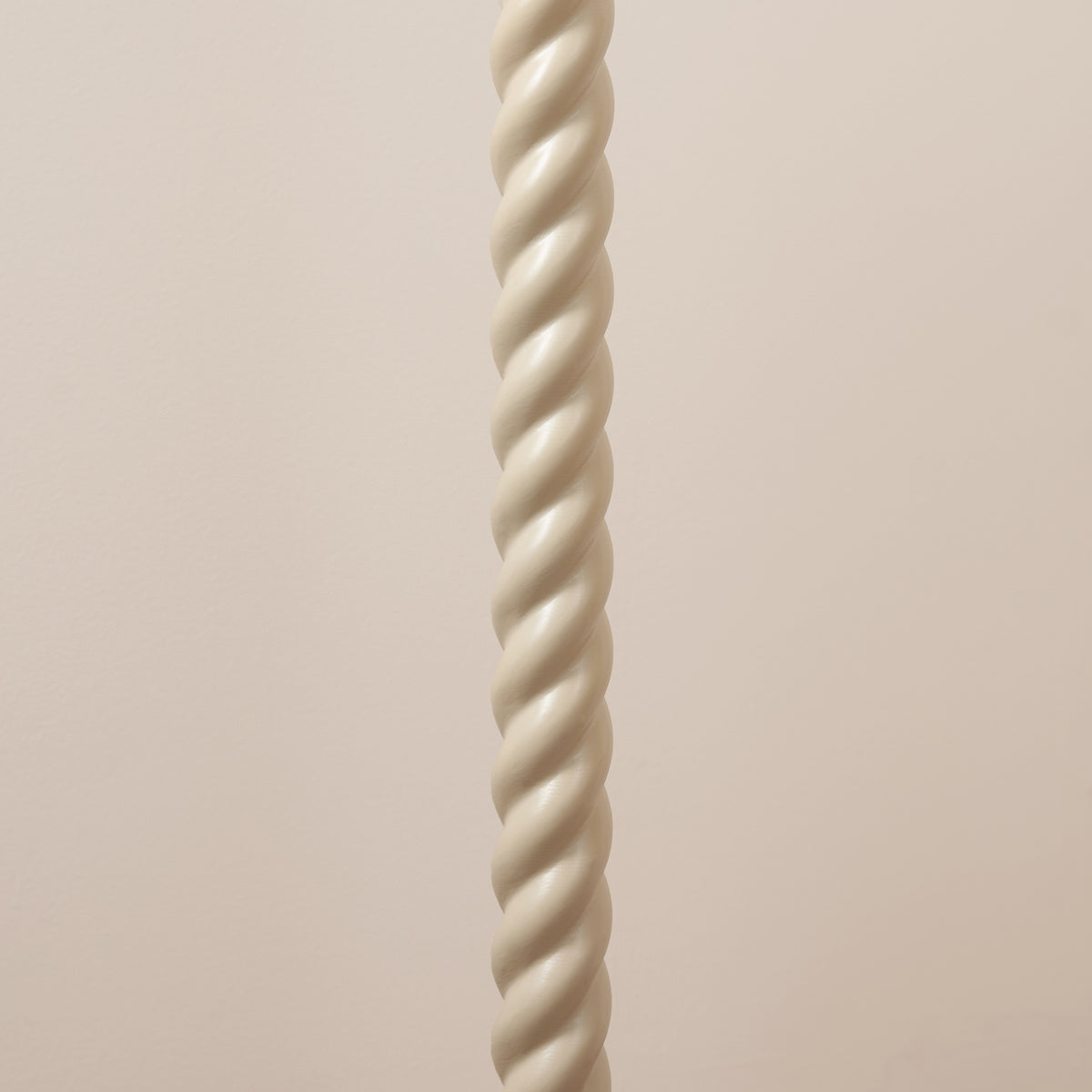 Endon Twist Floor Base - Satin Almond White Paint & Antique Brass Plate