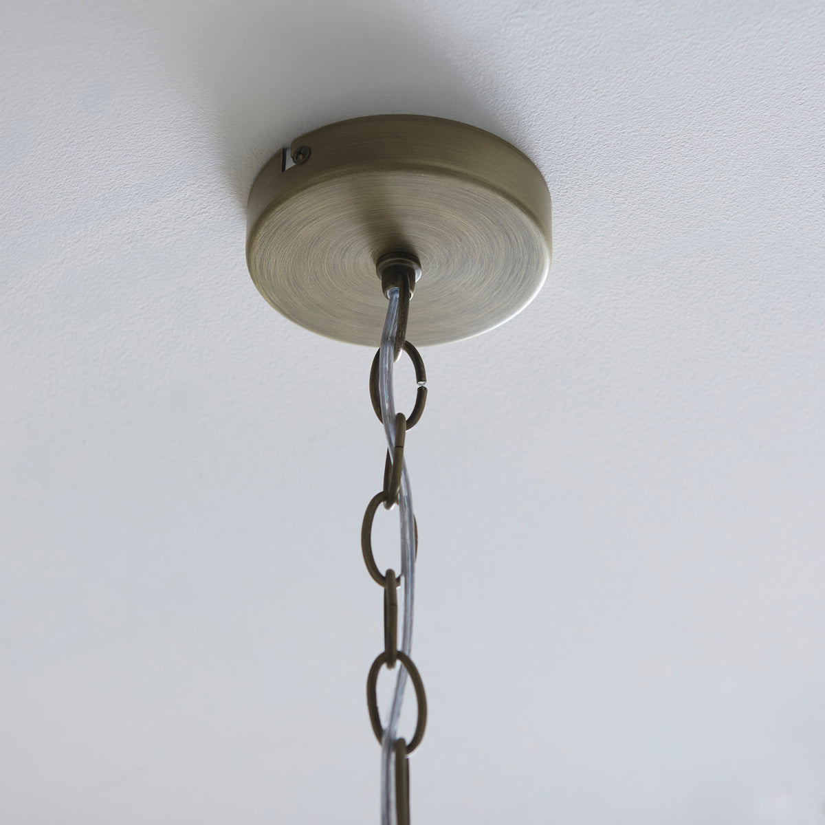 Endon Lucille 3 Light Pendant - Antique Brass & Clear Glass