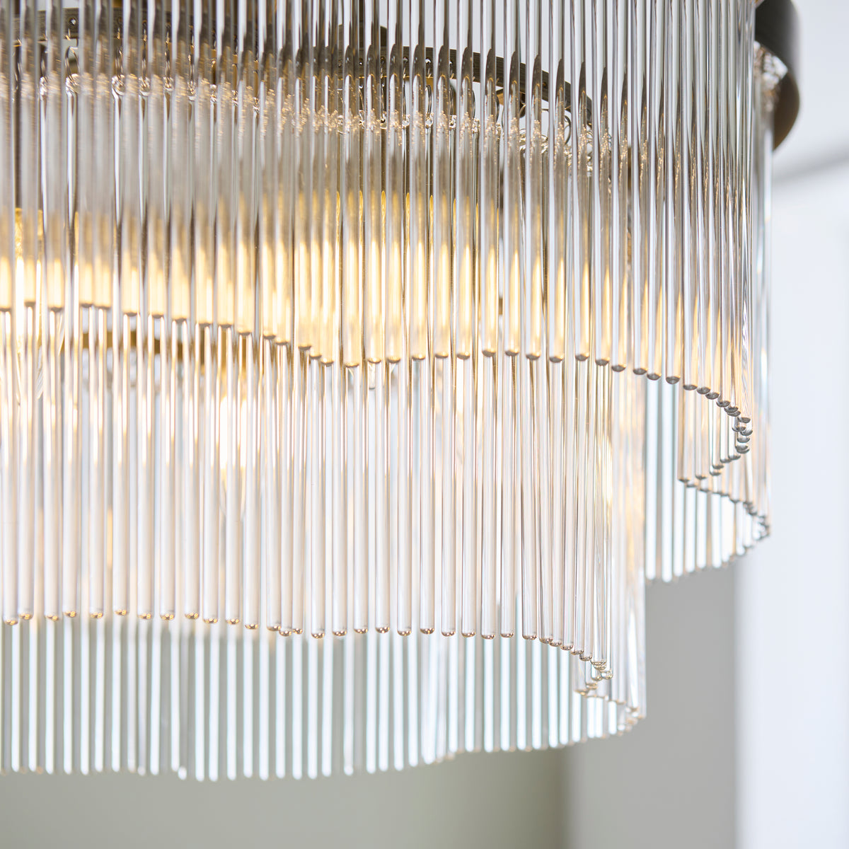 Endon Lucille 5 Light Pendant - Antique Brass & Clear Glass
