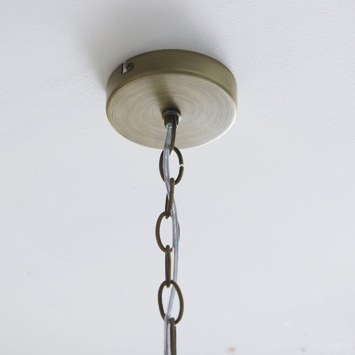 Endon Lucille 5 Light Pendant - Antique Brass & Clear Glass