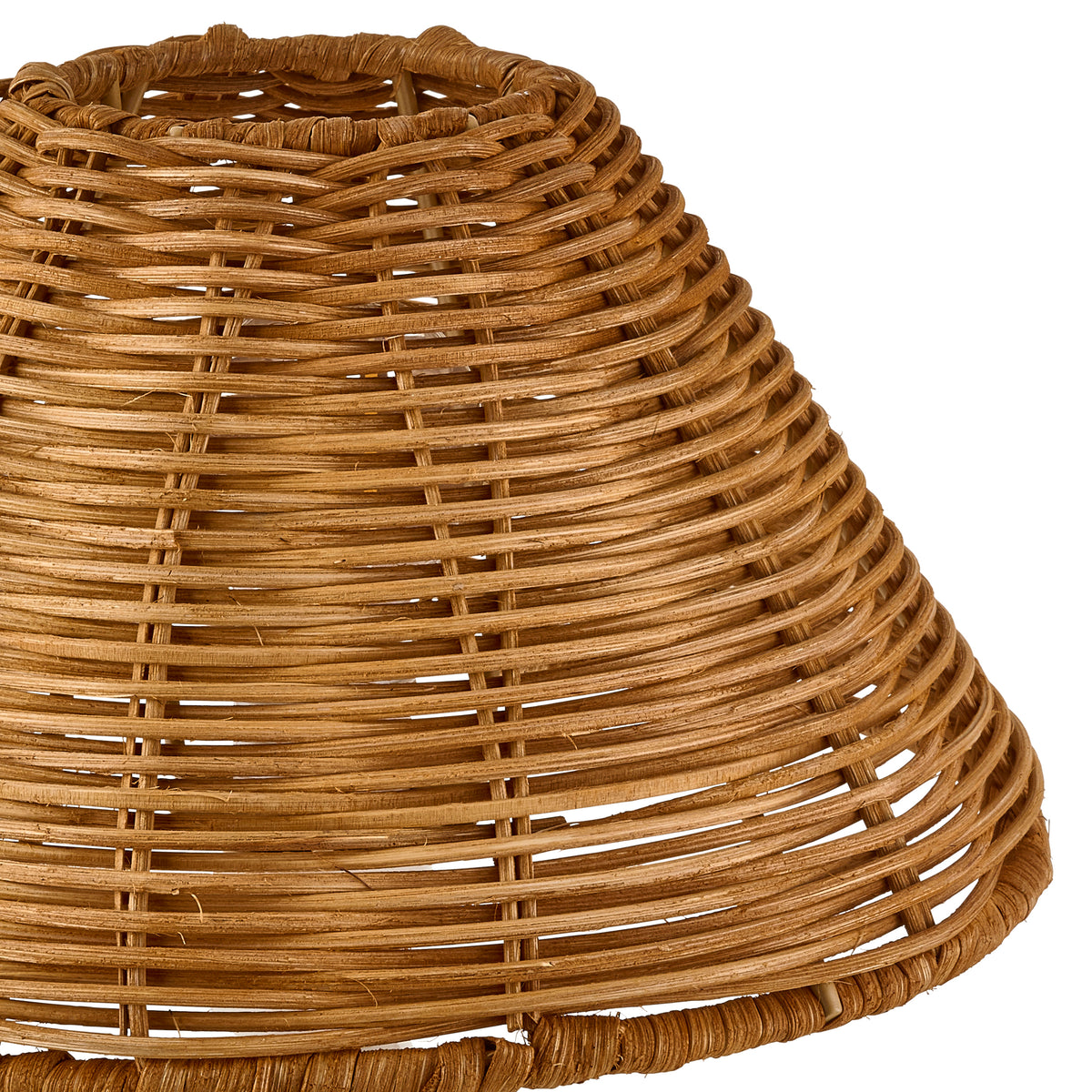 Endon Rattan 22cm Tapered Shade - Dark Rattan