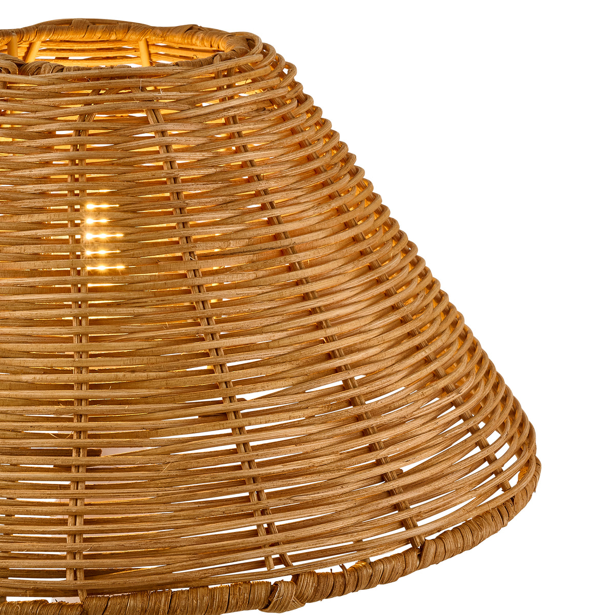 Endon Rattan 31cm Tapered Shade - Dark Rattan