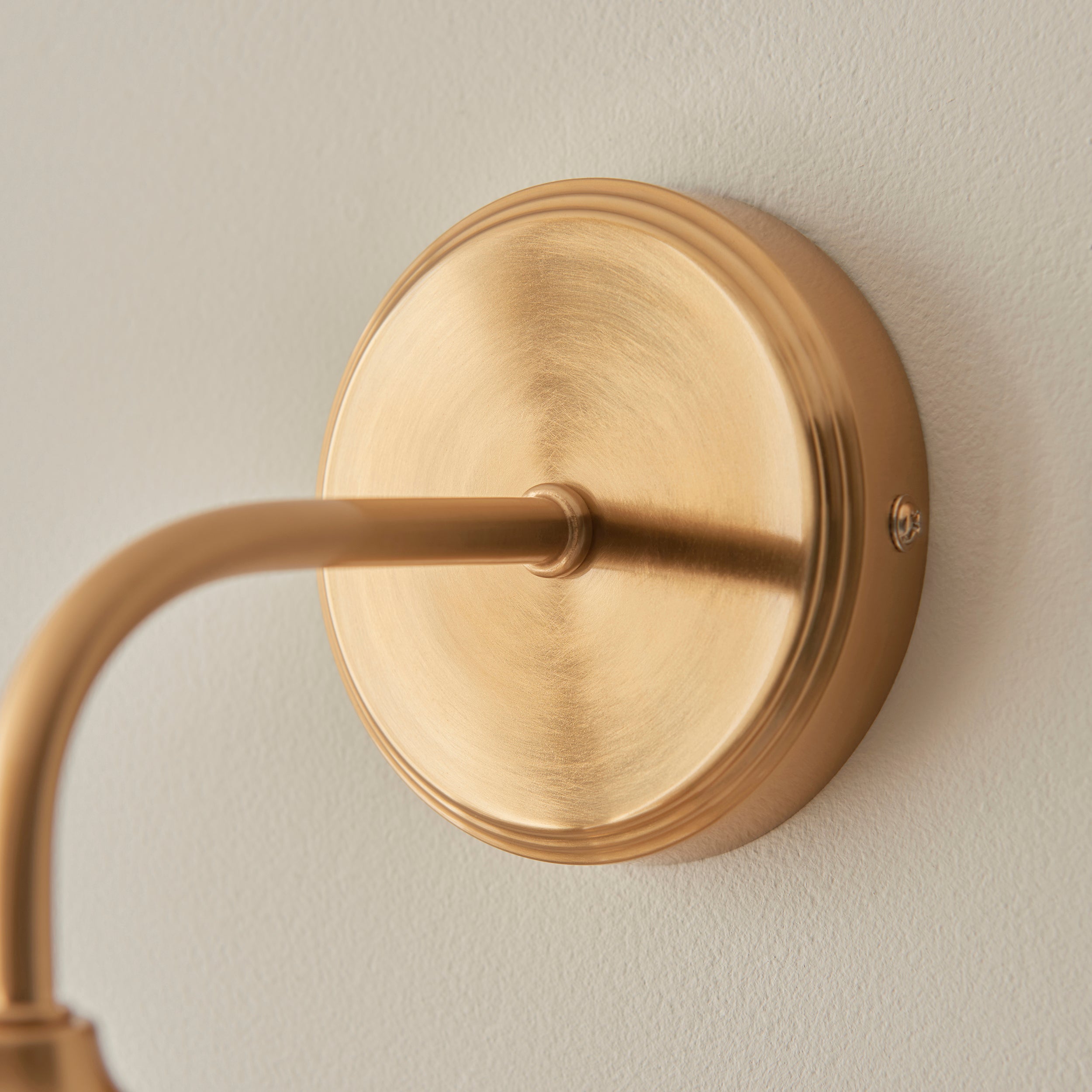 Endon Ashcroft Wall Light - Brushed Aged Brass Plate & Clear Glass