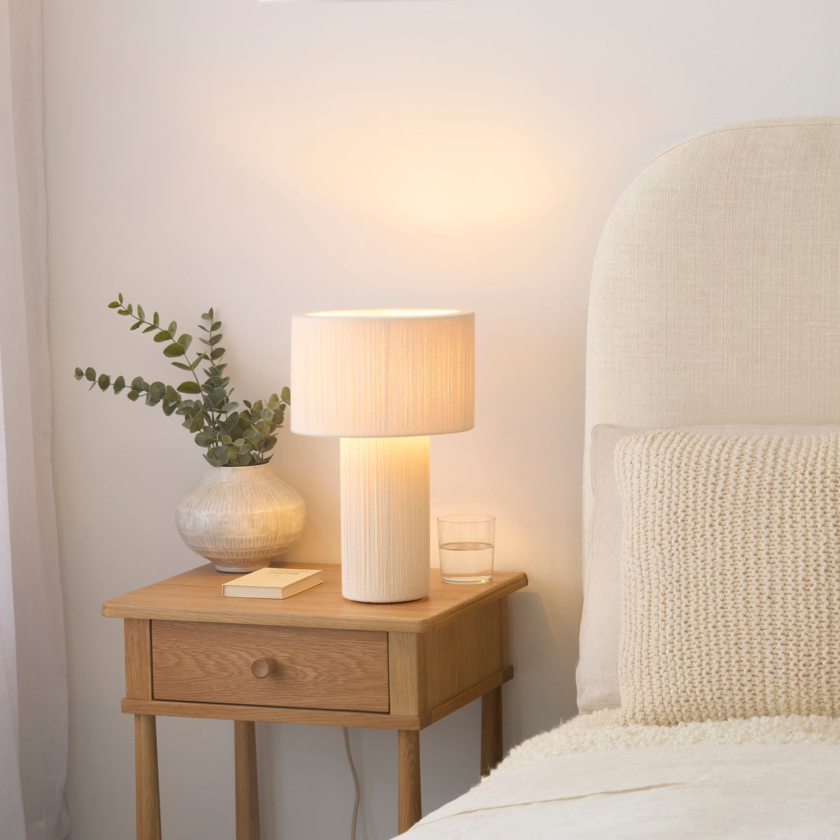 Endon Noah Table Light - Cream Cotton