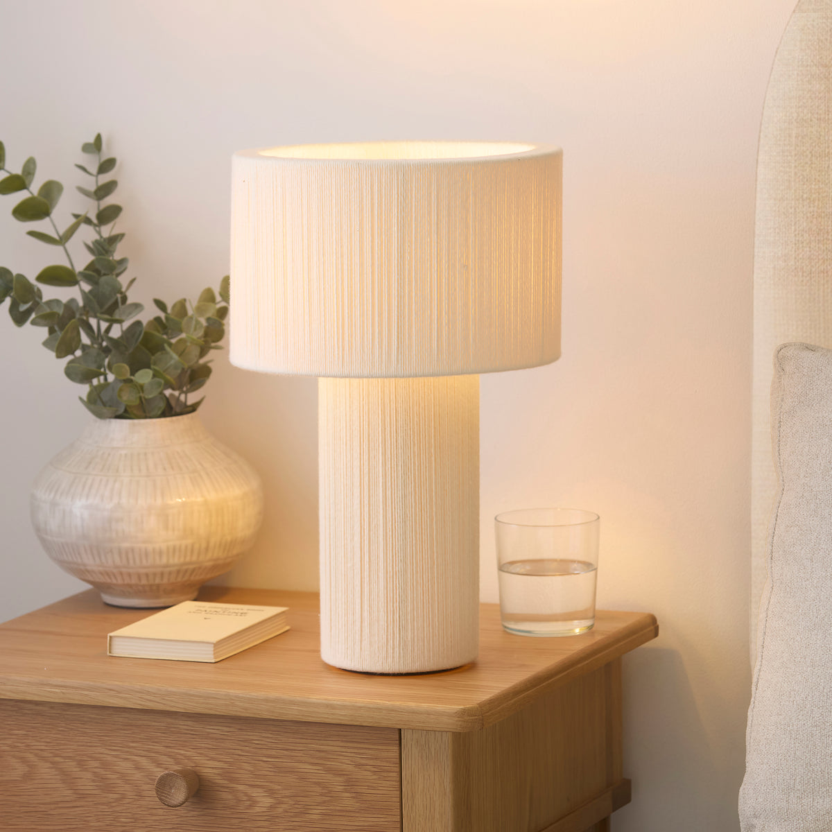 Endon Noah Table Light - Cream Cotton