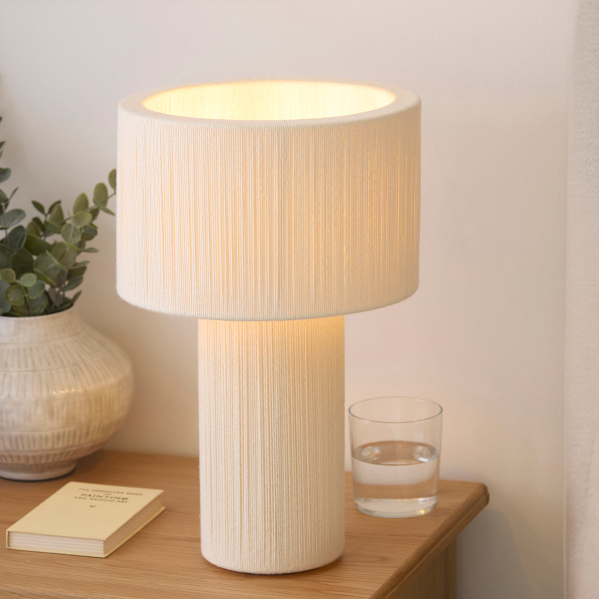 Endon Noah Table Light - Cream Cotton
