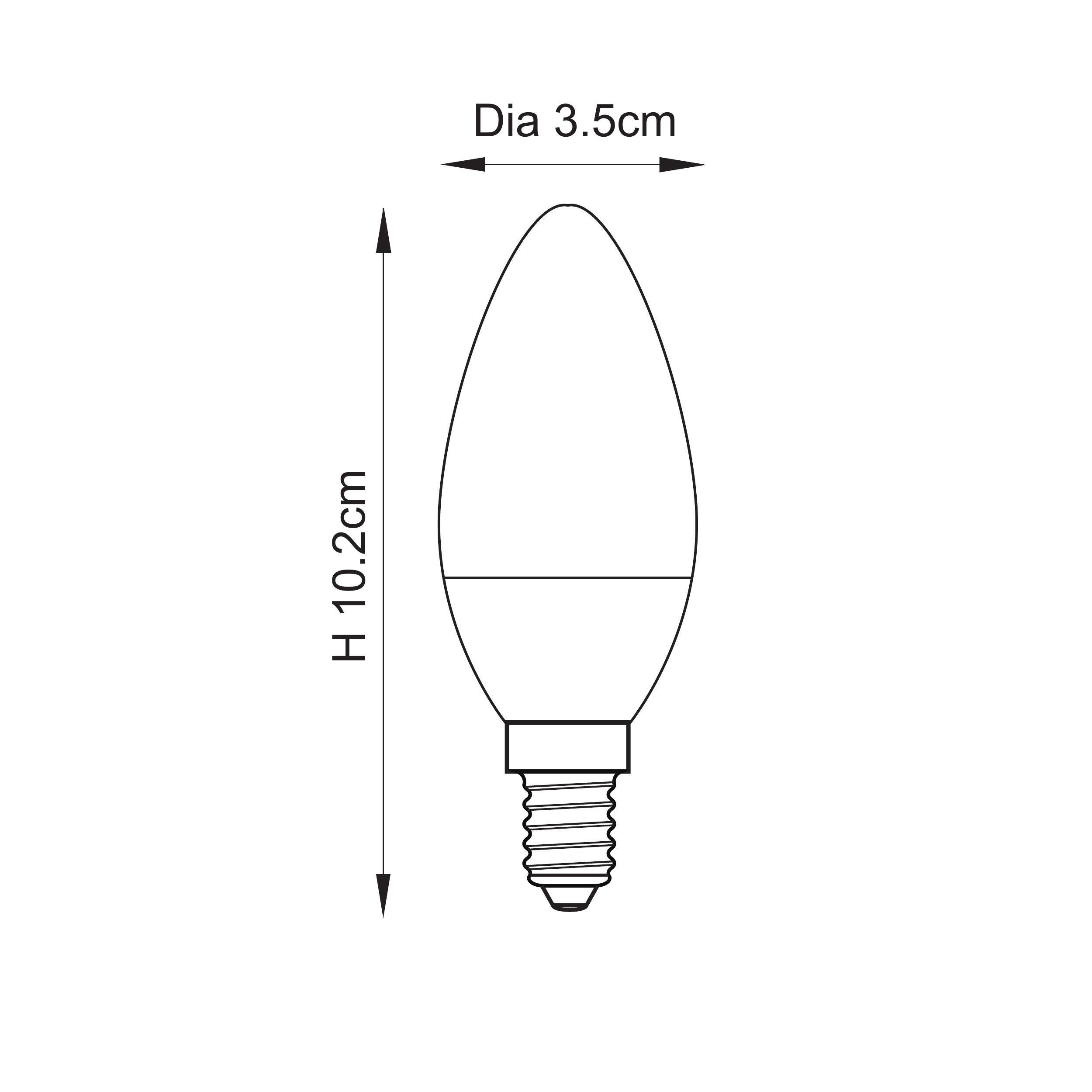Endon Essentials E14 LED Candle Non Dimmable Bulb - Opal  - 2700K