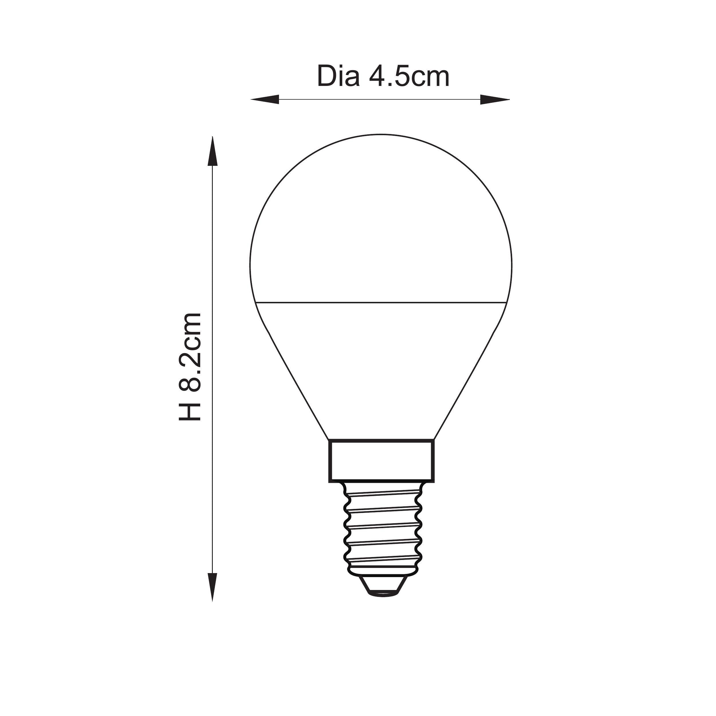 Endon Essentials E14 LED Golf Non Dimmable Bulb - Opal - 2700K