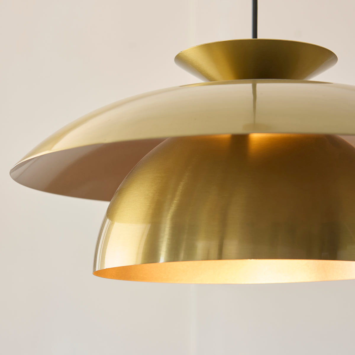 Endon Lyon Pendant - Satin Brass Plate